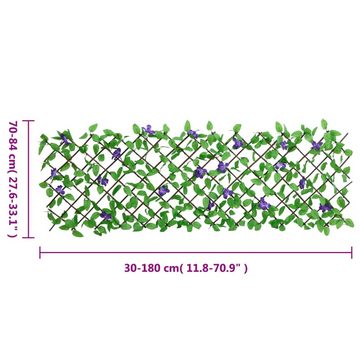 vidaXL Rankgitter Rankhilfe Rankgitter mit Künstlichem Efeu Erweiterbar Grün 180x70 cm