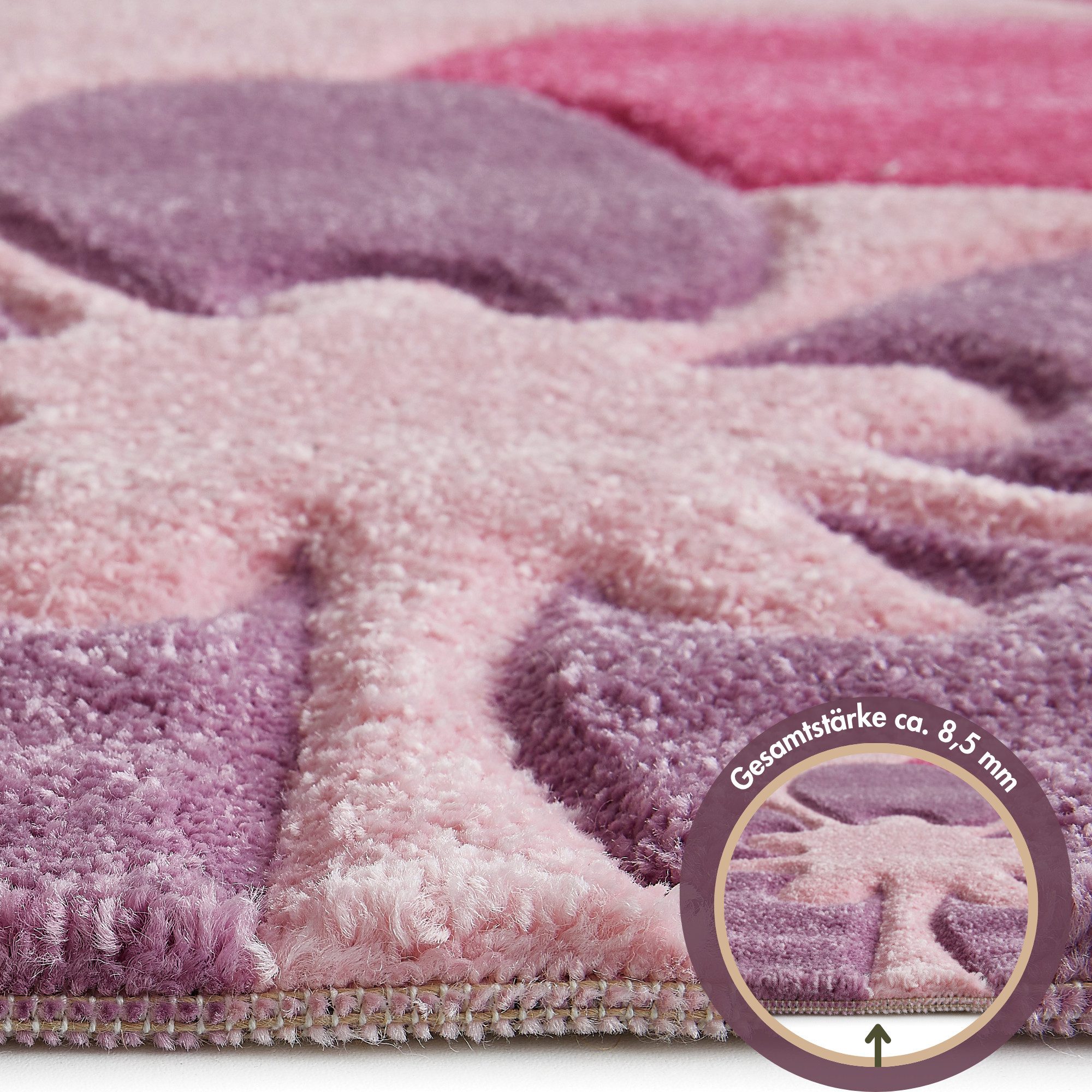 LUXOR living Kinderteppich Flair, rechteckig, Höhe: 15 mm, Kurzflor, Blumen Design, Kinderzimmer