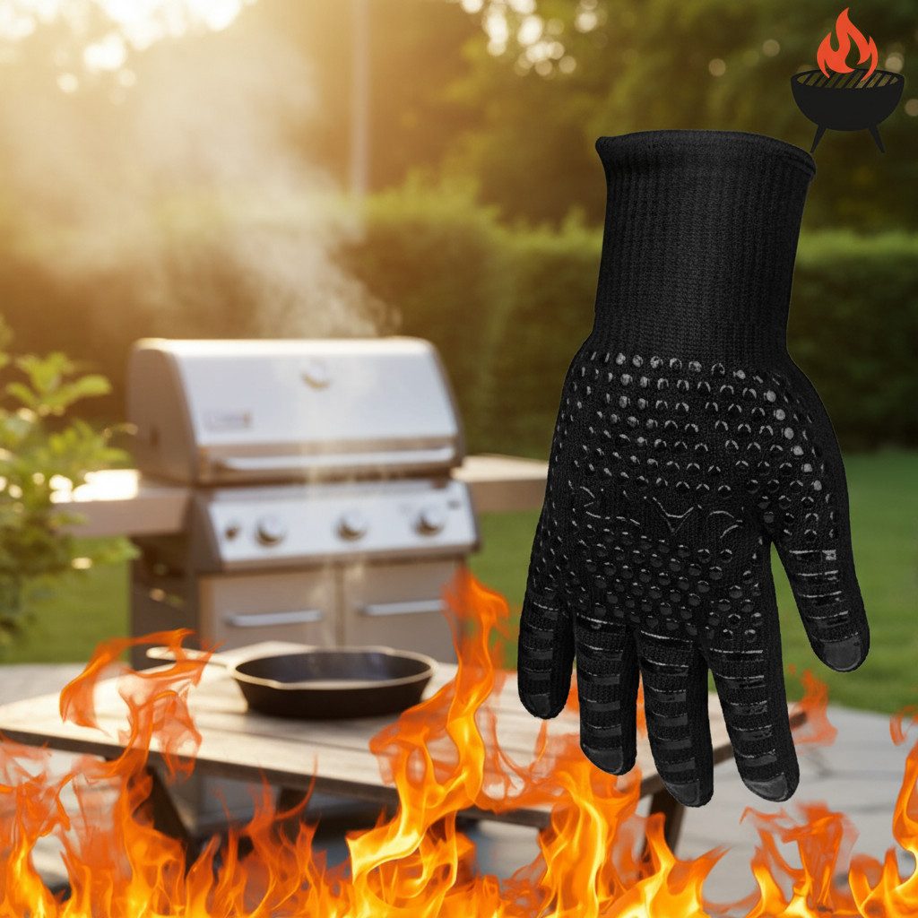 GOLDEN Grillhandschuhe Grillhandschuhe hitzebeständig feuerfeste Kochhandsc günstig online kaufen