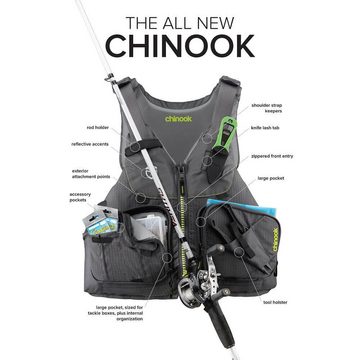 NRS Schwimmweste NRS Angler-Schwimmweste Chinook Fishing PFD Rot XL/XXL