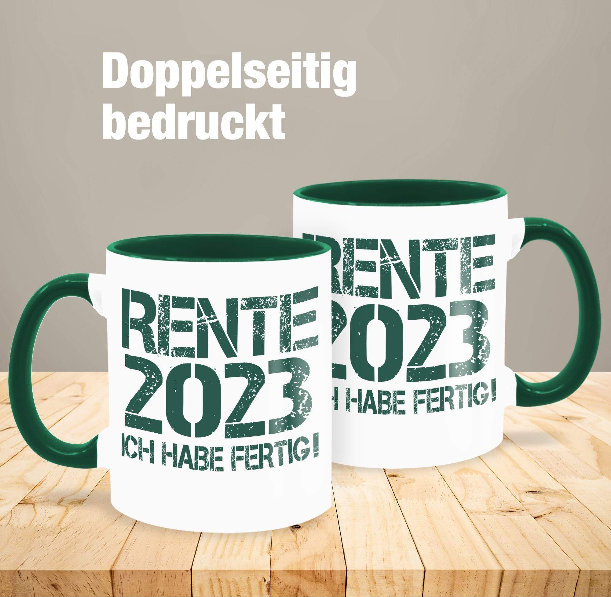 Geschenk petrol, Rente Shirtracer Kaffeetasse 2023 Petrolgrün - Rente Keramik, Tasse 2