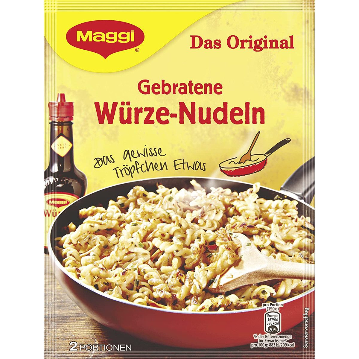 MAGGI Saucen, Maggi Gebratene Würze Nudeln herzhaft lecker ergibt 2 Portionen 191g