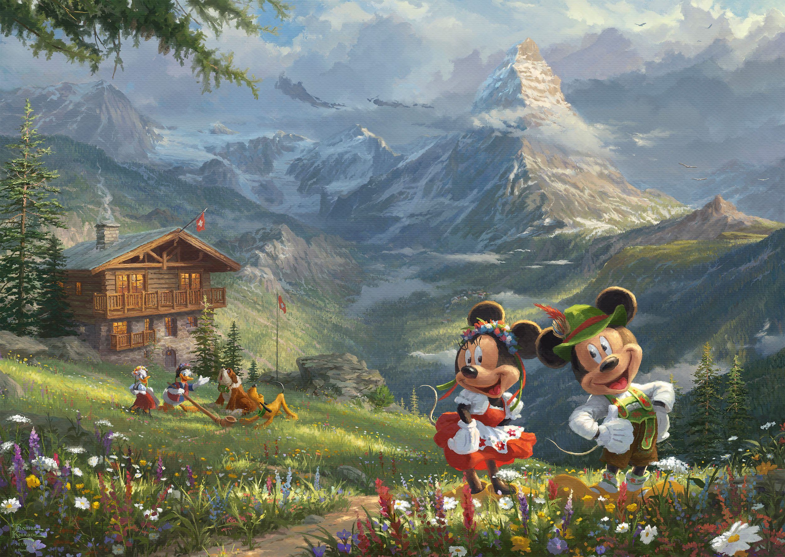 Schmidt Spiele Puzzle Disney, Mickey & Minnie in den Alpen, 1000 Puzzleteil günstig online kaufen