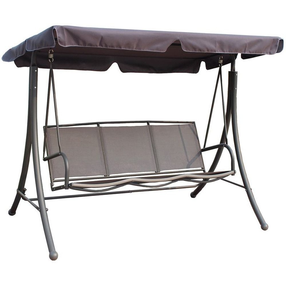 Gartentrends Hollywoodschaukel Anna, in scxhwarz, grau. Abmessungen (LxBxH) 130x201x159 cm