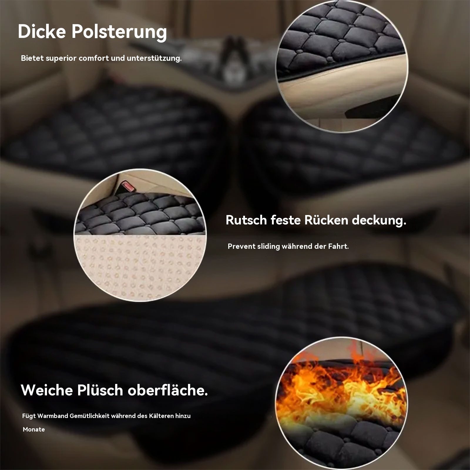 PODOFO Sitzkissen Auto Sitzkissen, Bürostuhl Kissen Auto Sitzkissen Anti-Sk günstig online kaufen