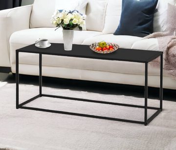 DanDiBo Couchtisch Couchtisch Schwarz Metall Eckig 110x50x40 cm Wohnzimmer Tisch, Breite 110 cm, Höhe 50 cm, Tiefe 40 cm