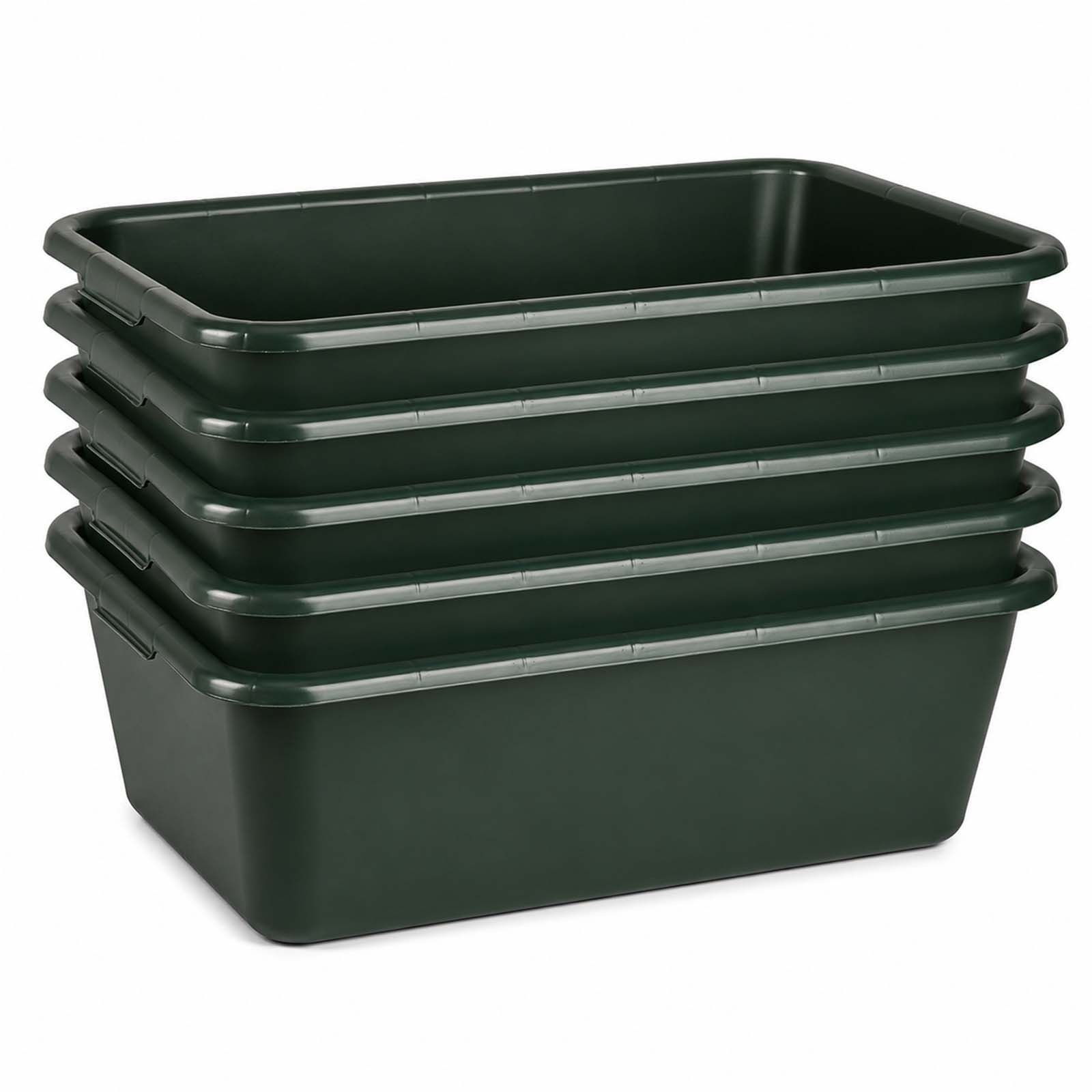 BURI Baueimer Wildwanne 65 Liter 5er Set XL Futterwanne Grün Lebensmittelecht Robust, (5-tlg)