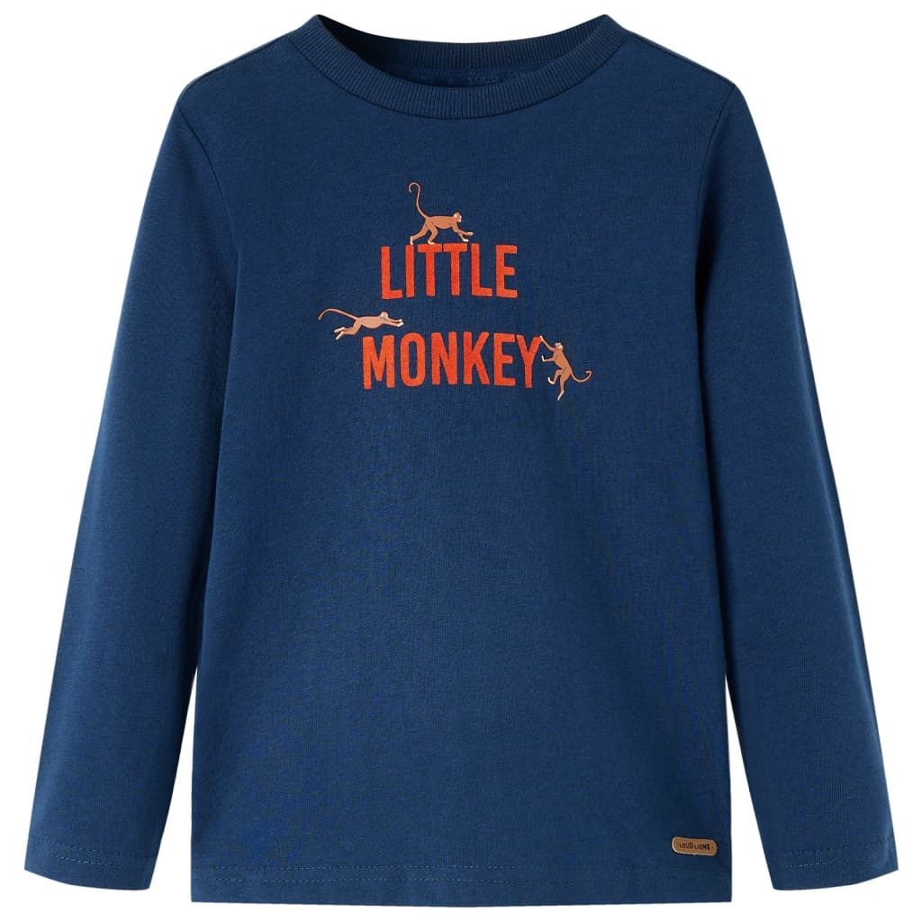 Langarmshirt Kinder-Langarmshirt Marineblau 92