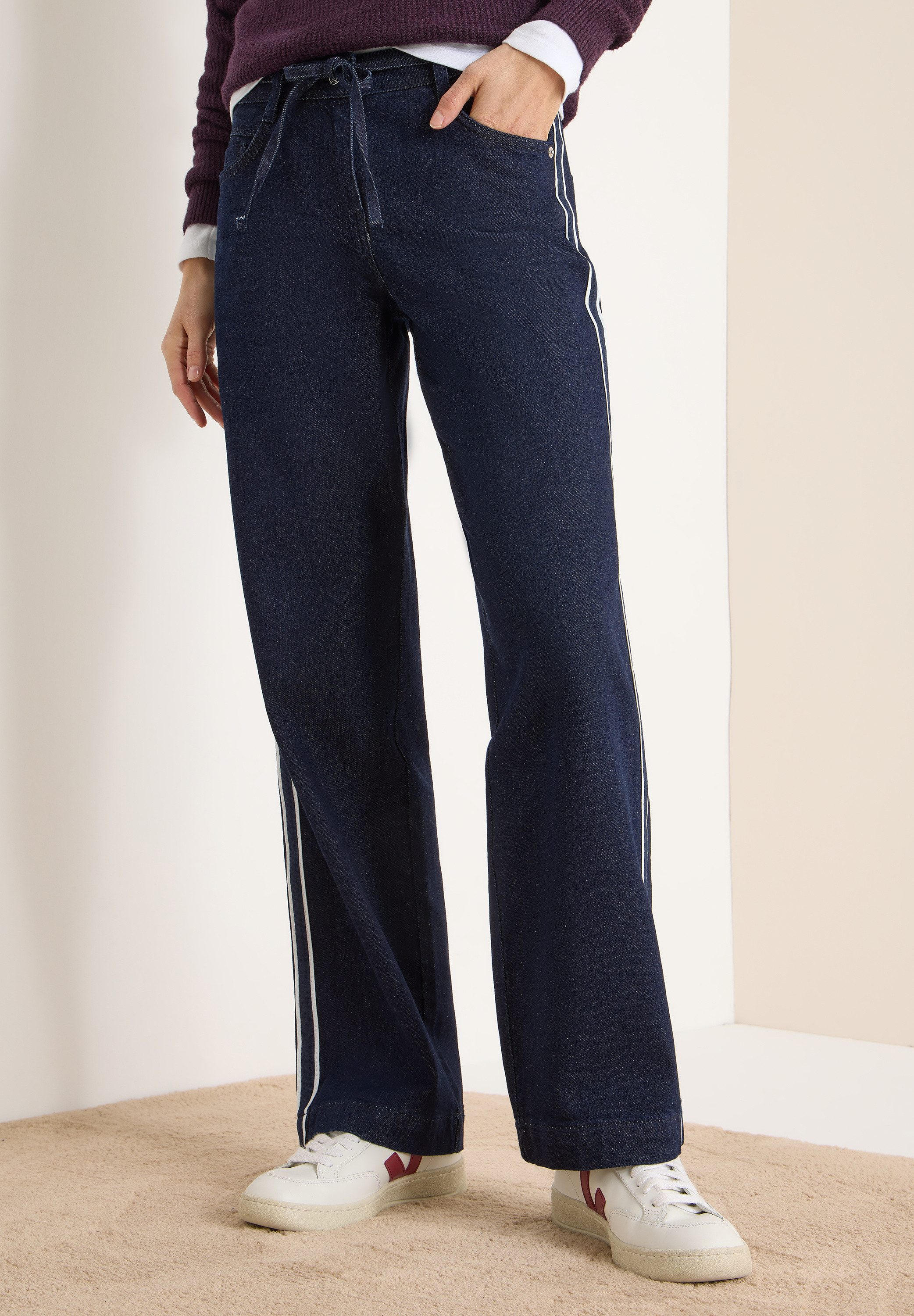 CECIL 5-Pocket-Jeans Jeans mit Gallonstreifen