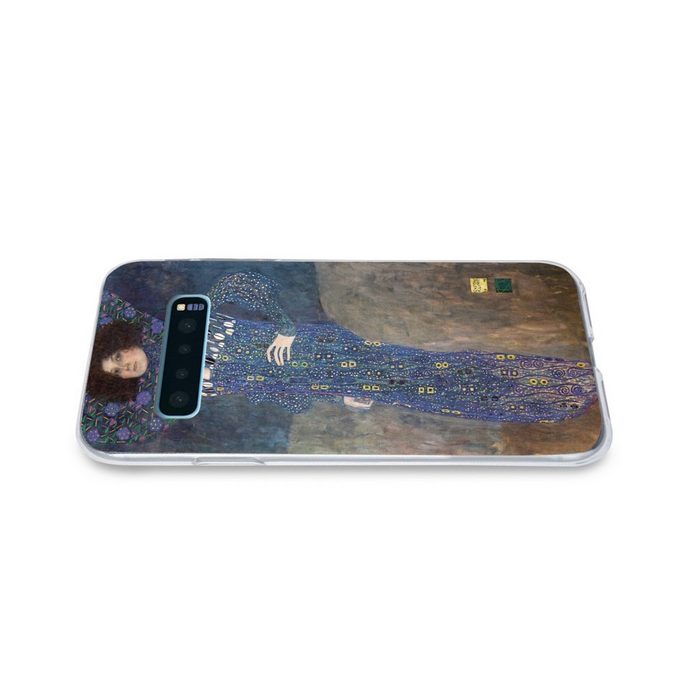 MuchoWow Handyhülle Porträt von Emilie Flöge - Gemälde von Gustav Klimt Phone Case Handyhülle Samsung Galaxy S10+ Silikon Schutzhülle FN11373
