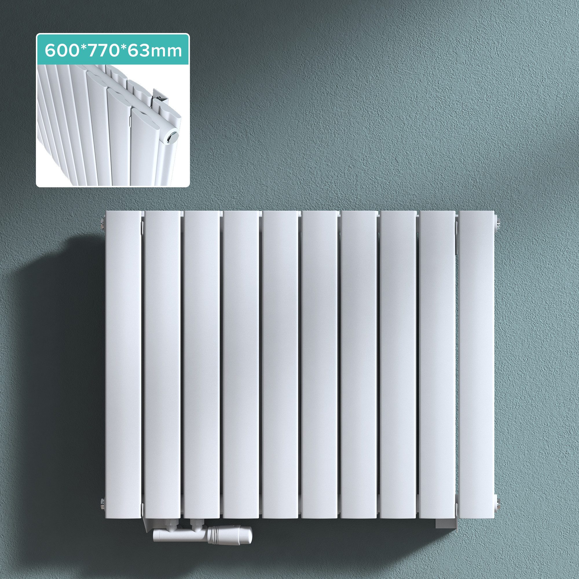 doporro Badheizkörper Badheizung Vertikal Mittelanschluss Flachheizkörper F günstig online kaufen