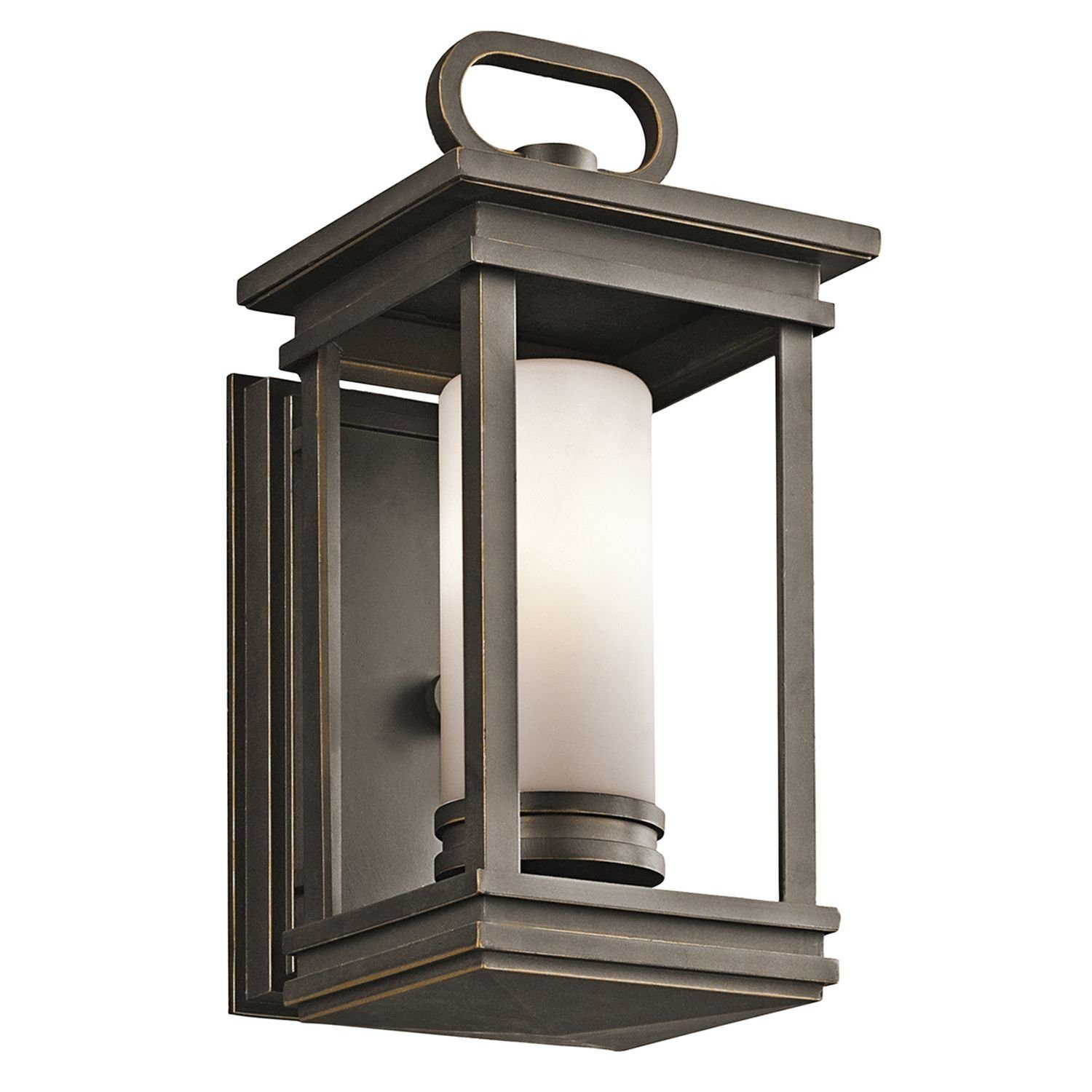 Licht-Erlebnisse Außen-Wandleuchte OWEN, ohne Leuchtmittel, Außenwandlampe IP44 in Bronze E14 Glas Metall Vintage Wandleuchte