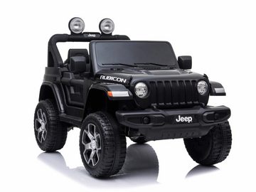 Elektro-Kinderauto Jeep Wrangler Rubicon, 2 Motoren+LED+Audio schwarz