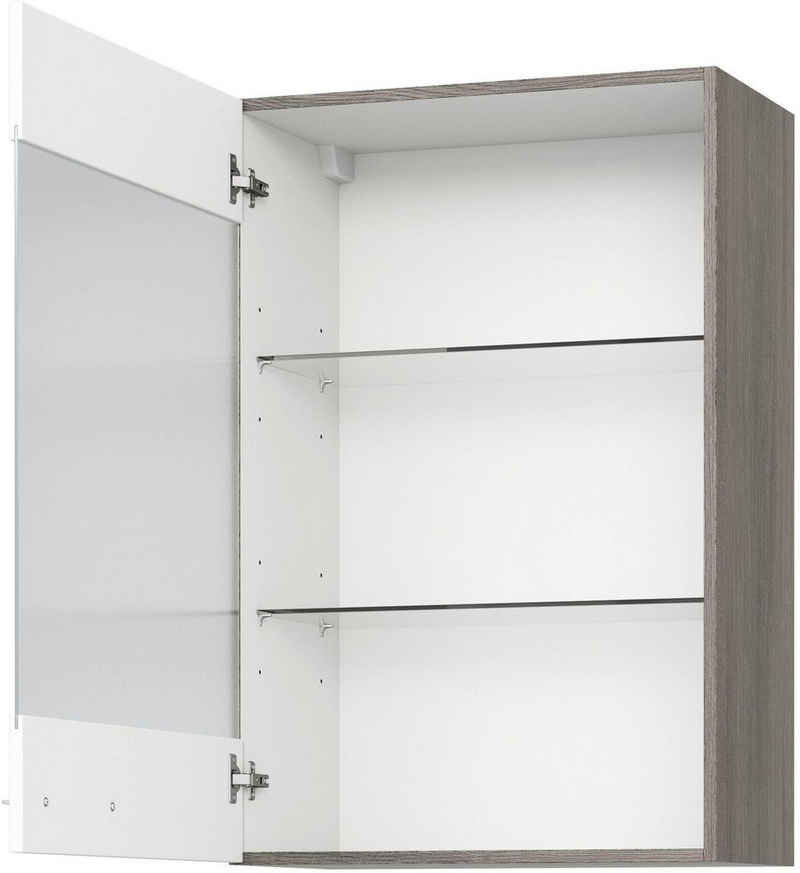 Kochstation Glashängeschrank KS-Trea OG60-90 inklusive zwei Glaseinlegeböden, Breite 60 cm, Höhe 90 cm