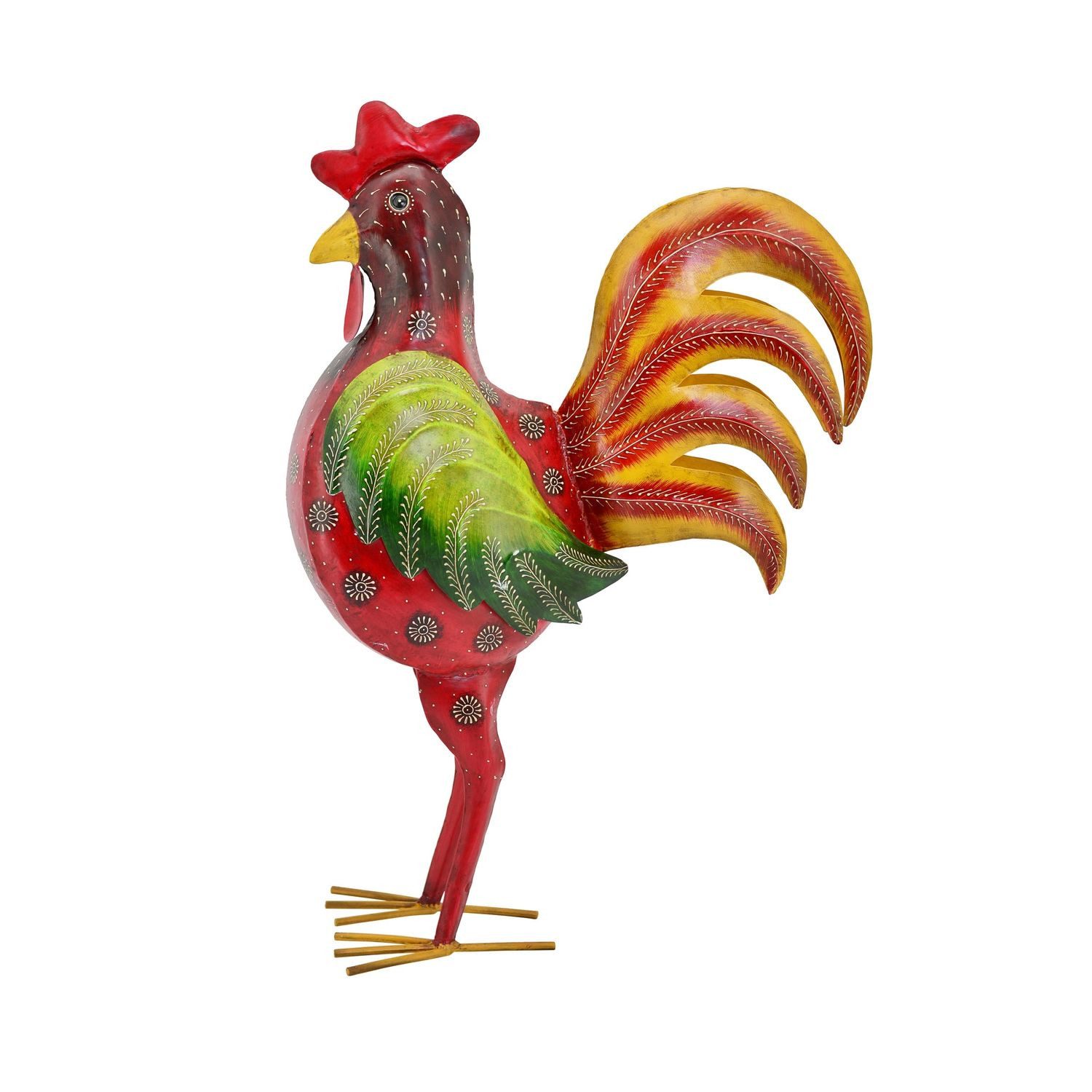 Exner GmbH Garten- & Wohnaccessoires Osterfigur Hahn Kanu, Metall, 67x29x98 cm