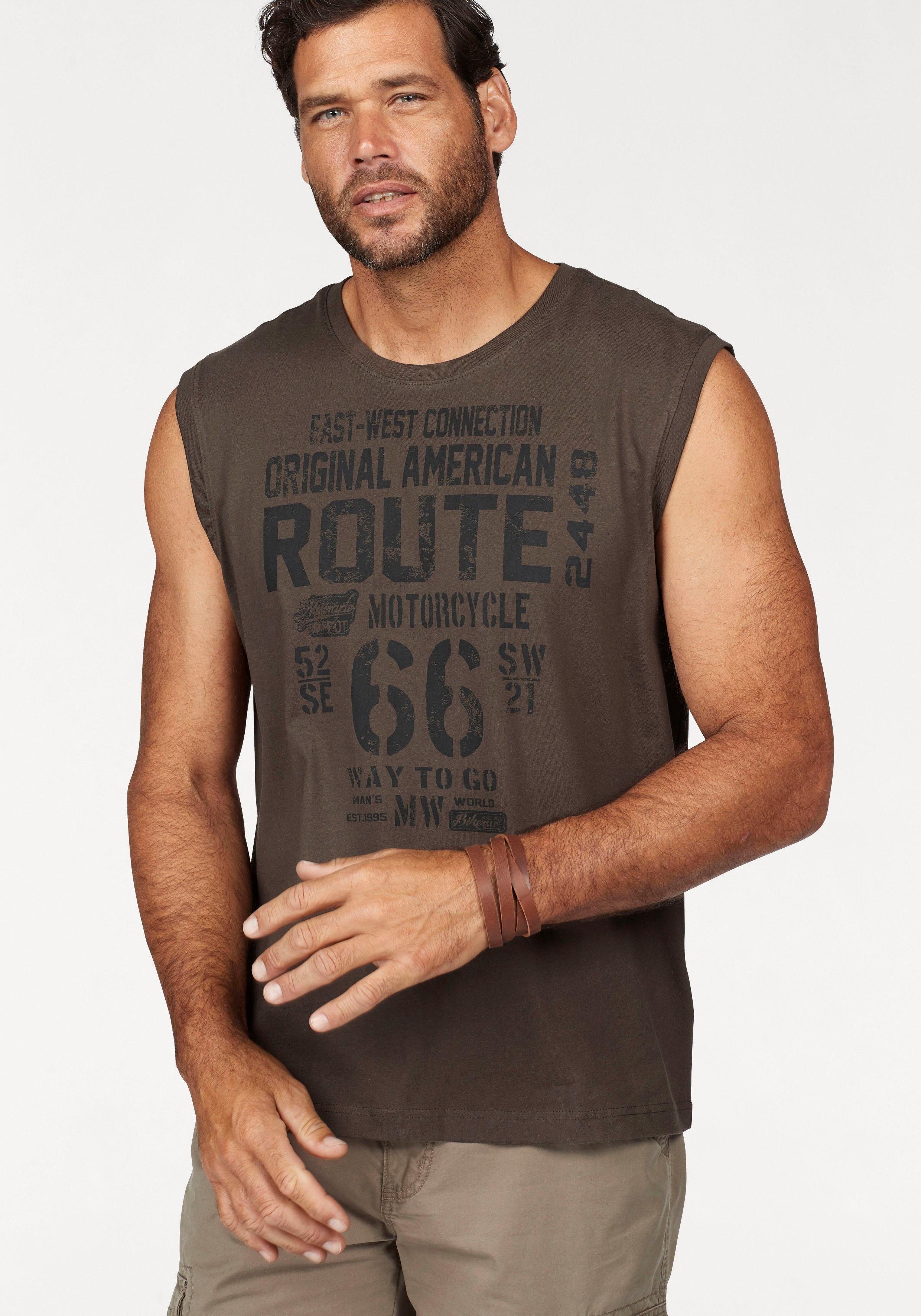 Man's World Muscleshirt (2er-Pack) ärmellos, bedruckt, Rundhalsausschnitt, günstig online kaufen