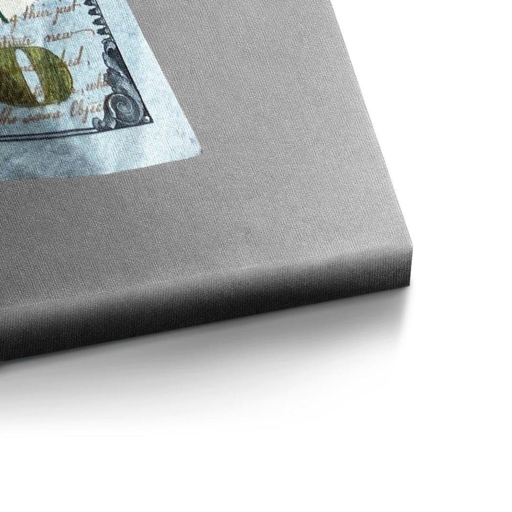 Rahmen Money DOTCOMCANVAS® V2 Motivationsbild Leinwandbild, - Premium Crumble schwarzer