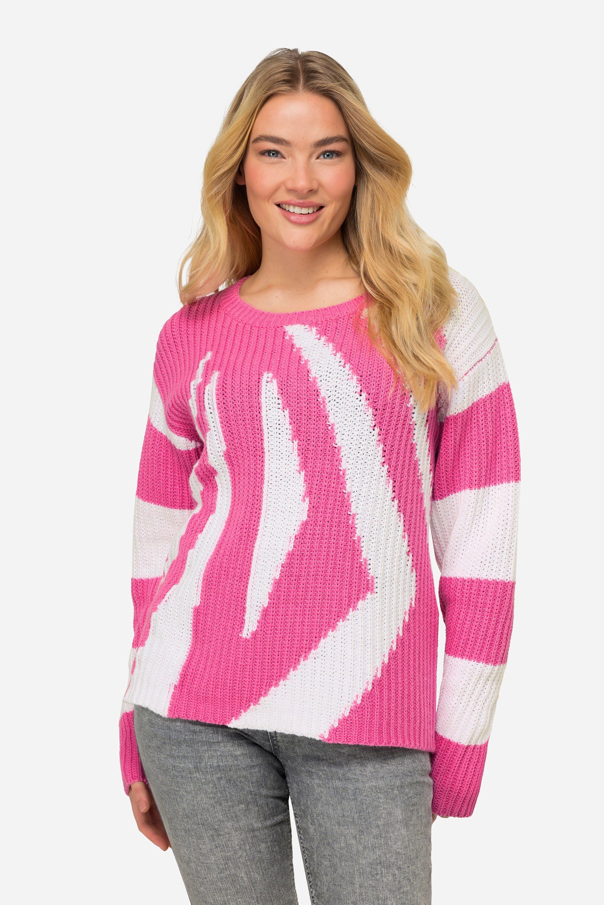 Strickpullover Pullover Langarm Rundhalsausschnitt