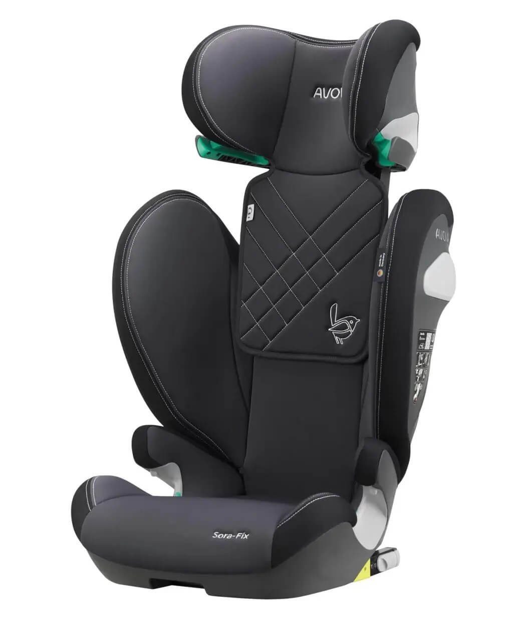 Avova Avova Black Autokindersitz Sora-Fix ab 100 cm Grey 4-12 - & Jahre / 150 cm