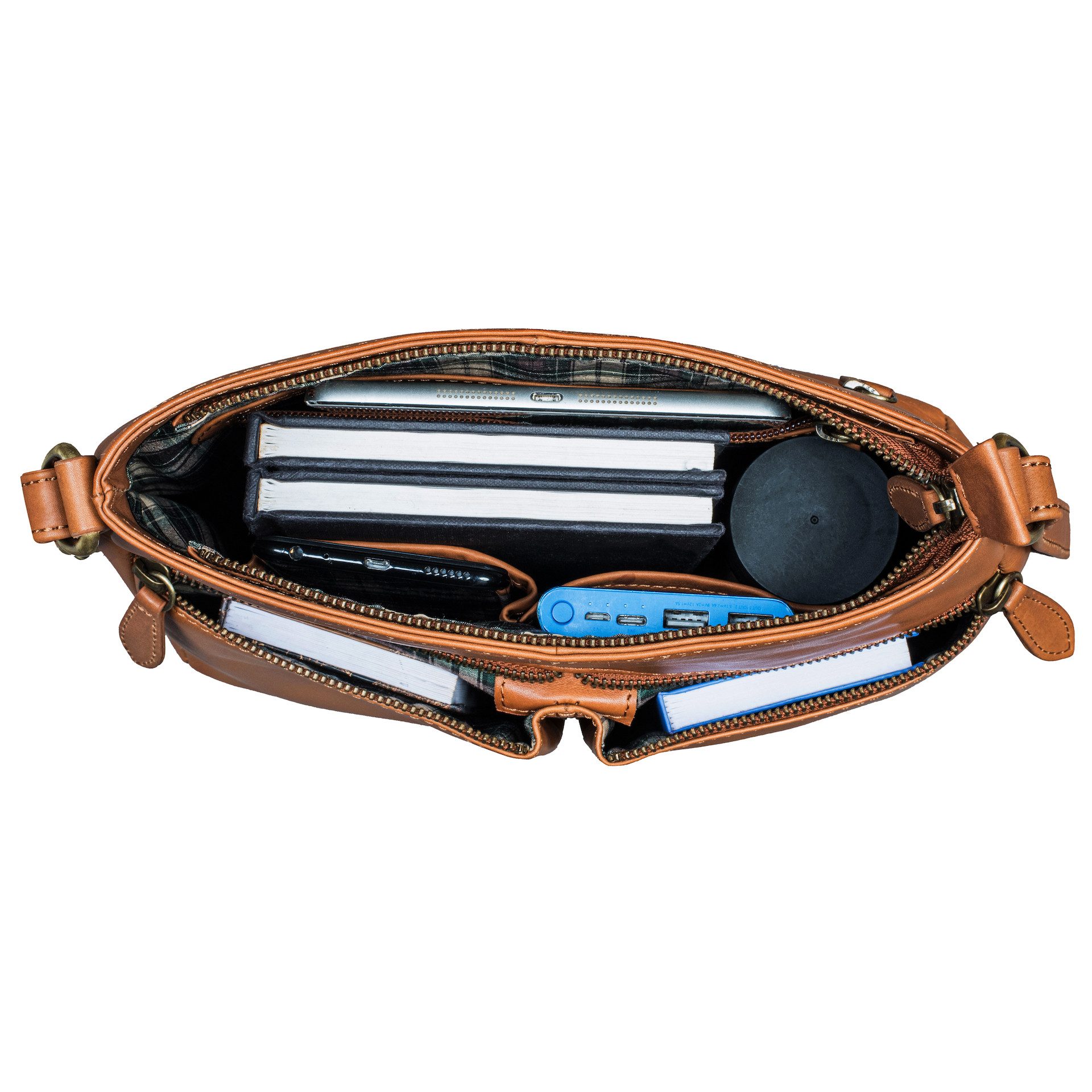 Benthill Umhängetasche Damen Echt Leder Umhängetasche Handtasche Schultertasche Shopper, Schultergurt / Umhängegurt Reißverschlussfach