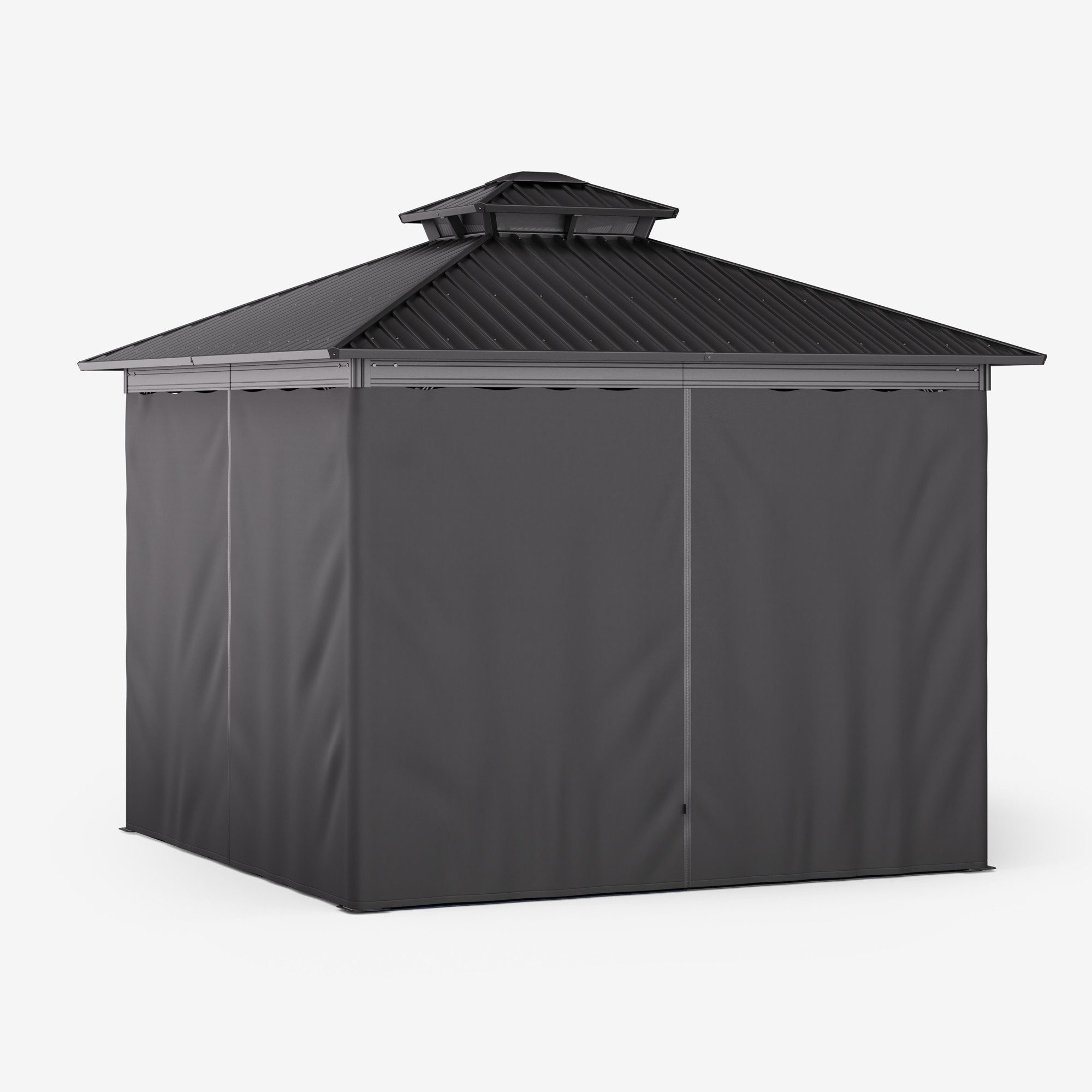 blumfeldt Pavillon ShadeFortress, (Set), Pergola 3x3m pulverbeschichtet wetterfest Garten