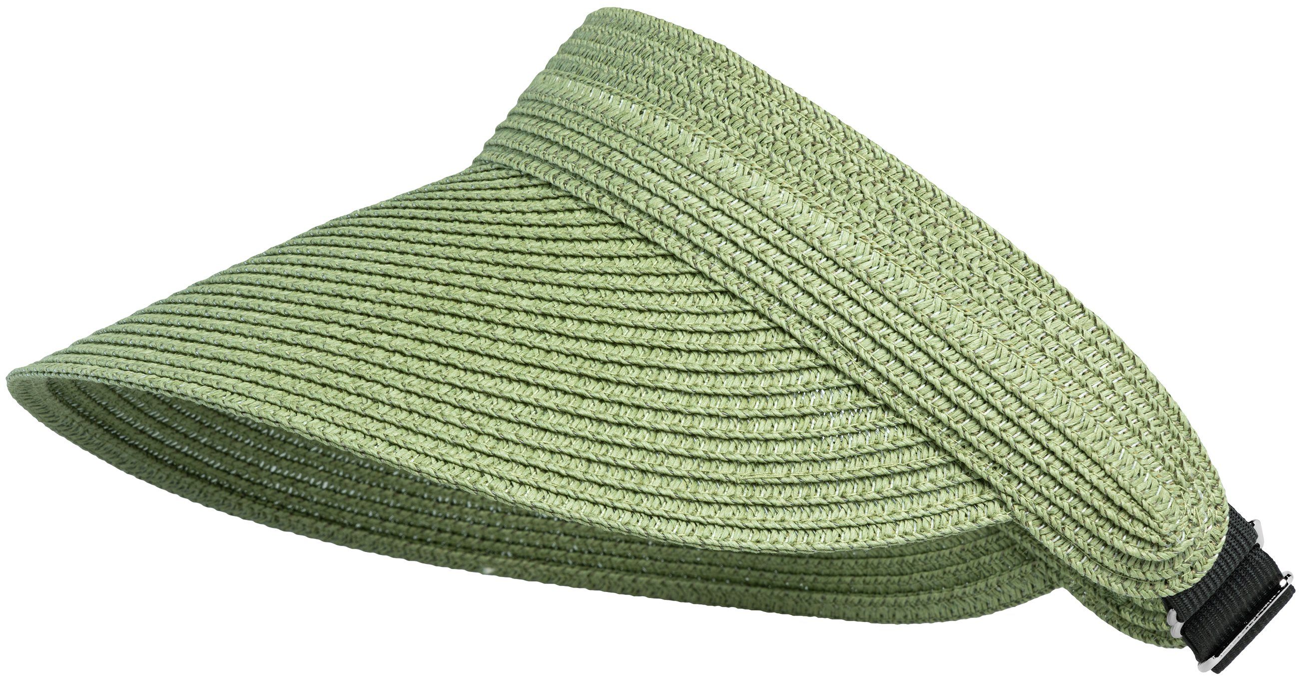 Caspar Strohhut HT027 verstellbare leichte Damen Sommer Schirmmütze Sonnenvisor