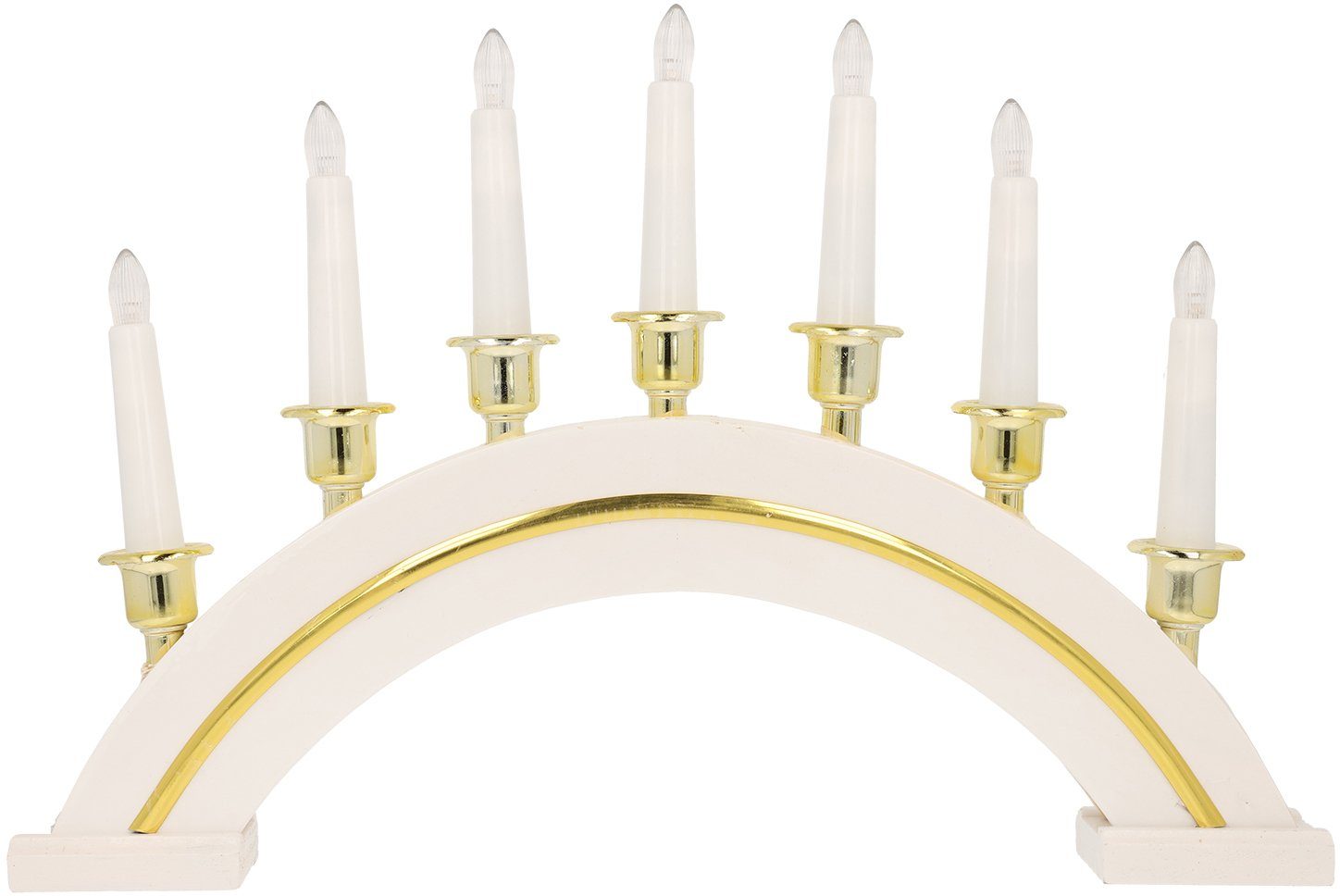 Myflair Möbel & Accessoires LED Dekoobjekt, LED fest integriert,  Kerzenbrücke mit 7 LED Kerzen, Höhe ca. 27 cm, Weihnachtsdeko