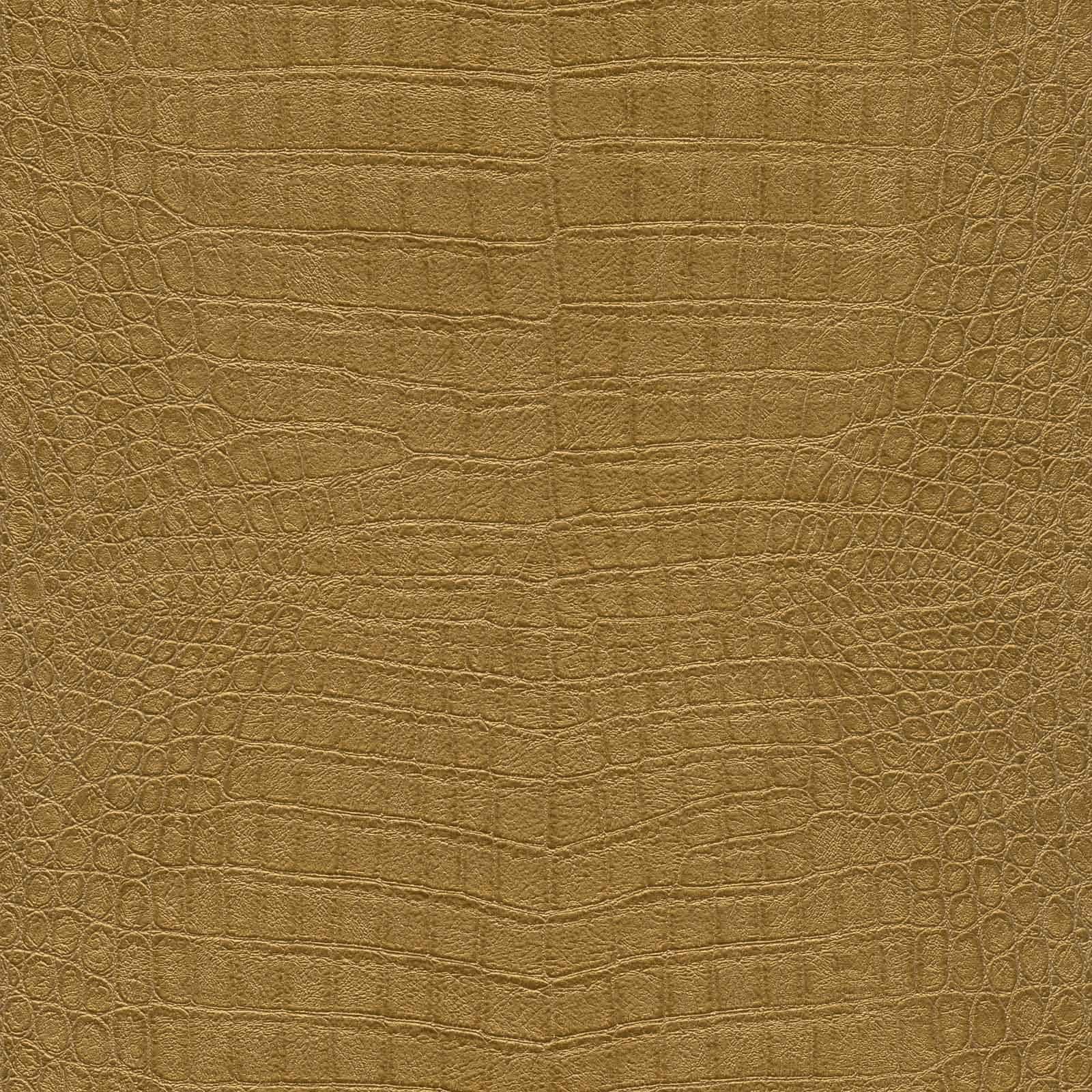 Rasch Vliestapete Krokodilleder Optik Struktur Gold günstig online kaufen
