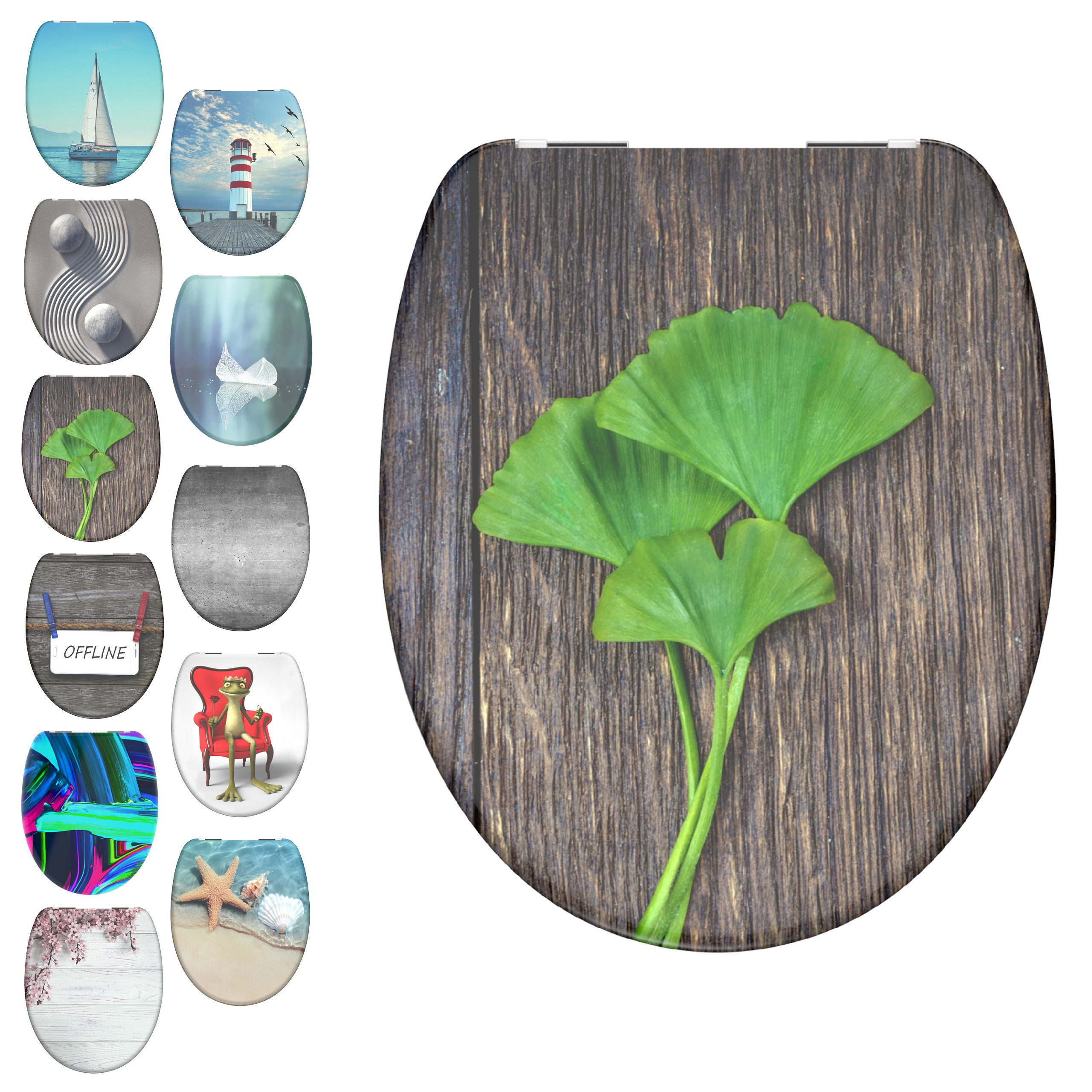 Schütte WC-Sitz Segeln, bruchsicher und kratzfest, Absenkautomatik, Standardmaß