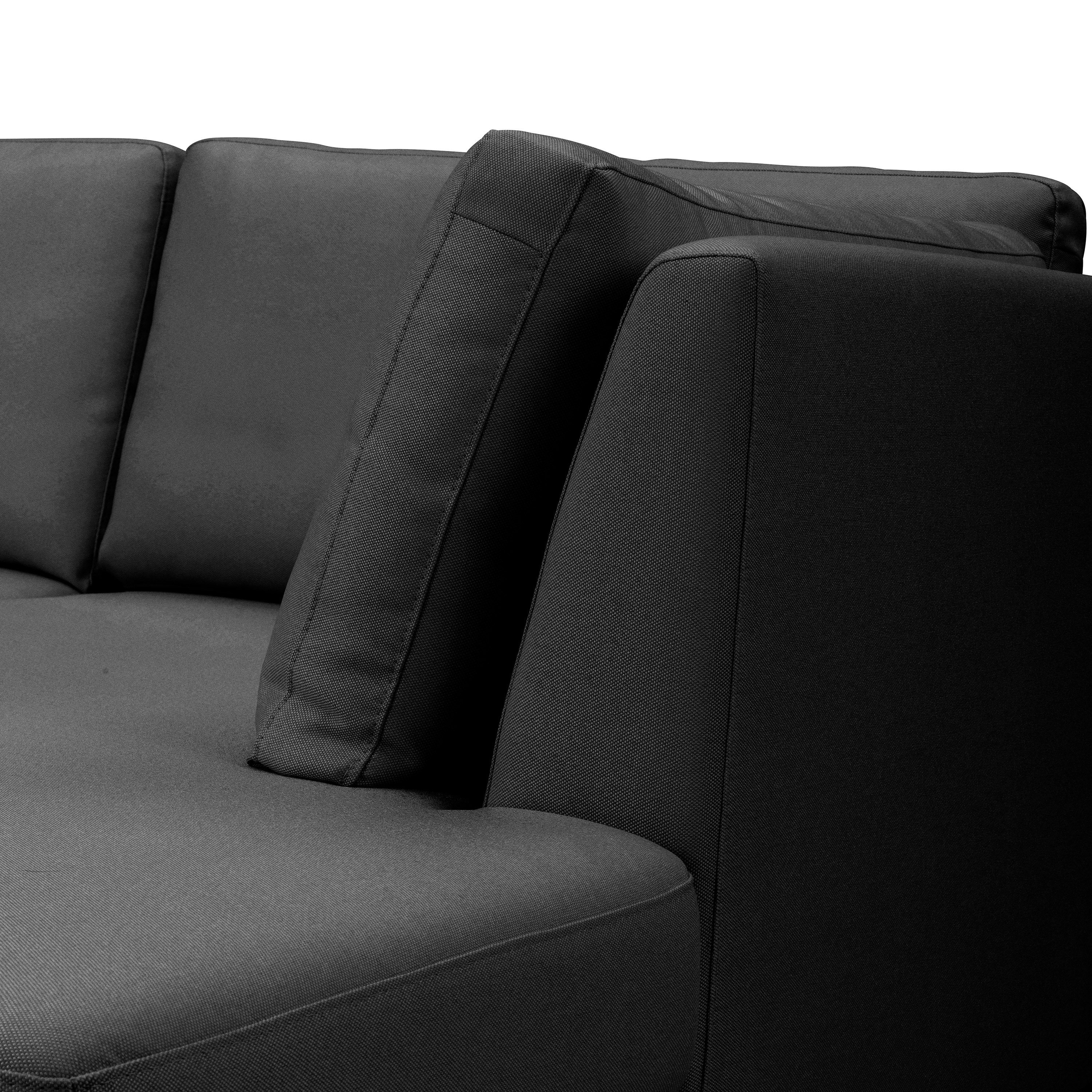 Stück, Winzer® Ecksofa 2-Sitzer mit 1 Larsen Flachgewebe Ecksofa graphit, Sofa Max rechts links skandinavischen im Design Sofa