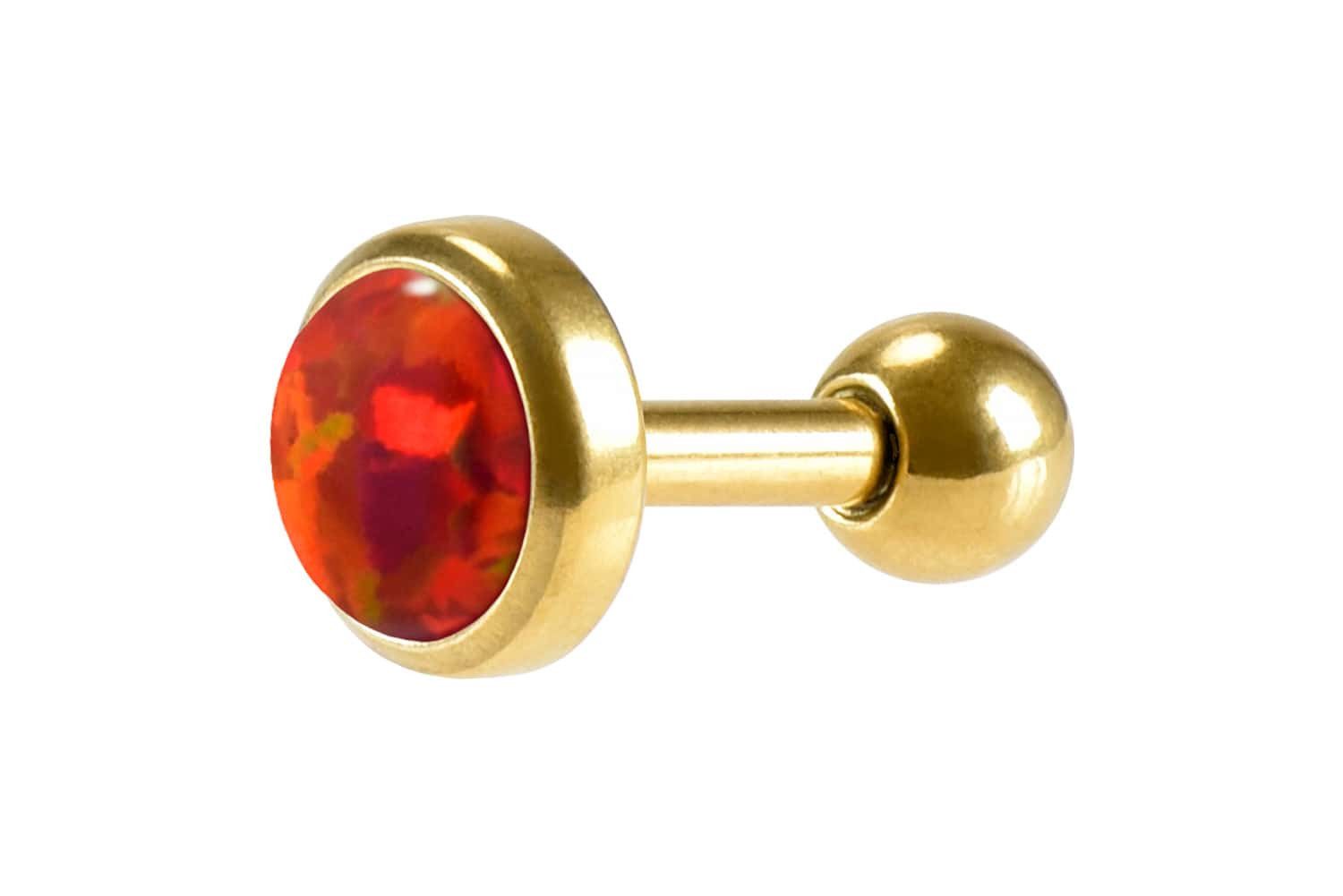 PIERCINGLINE Single-Ohrstecker Chirurgenstahl Ohrpiercing SYNTHETISCHER OPA günstig online kaufen