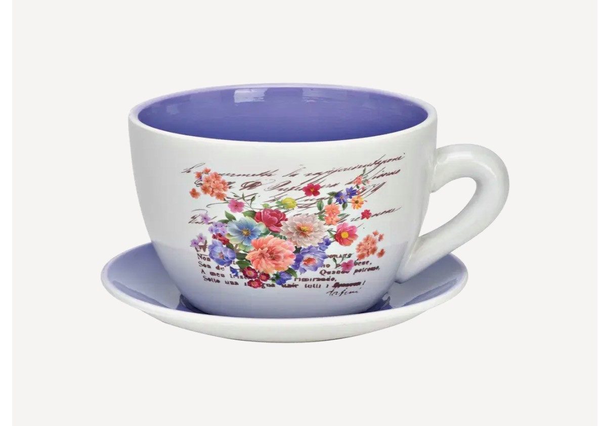 Seyila Home Pflanzkübel Pflanztasse aus Keramik mit Unterteller,Blumentopf