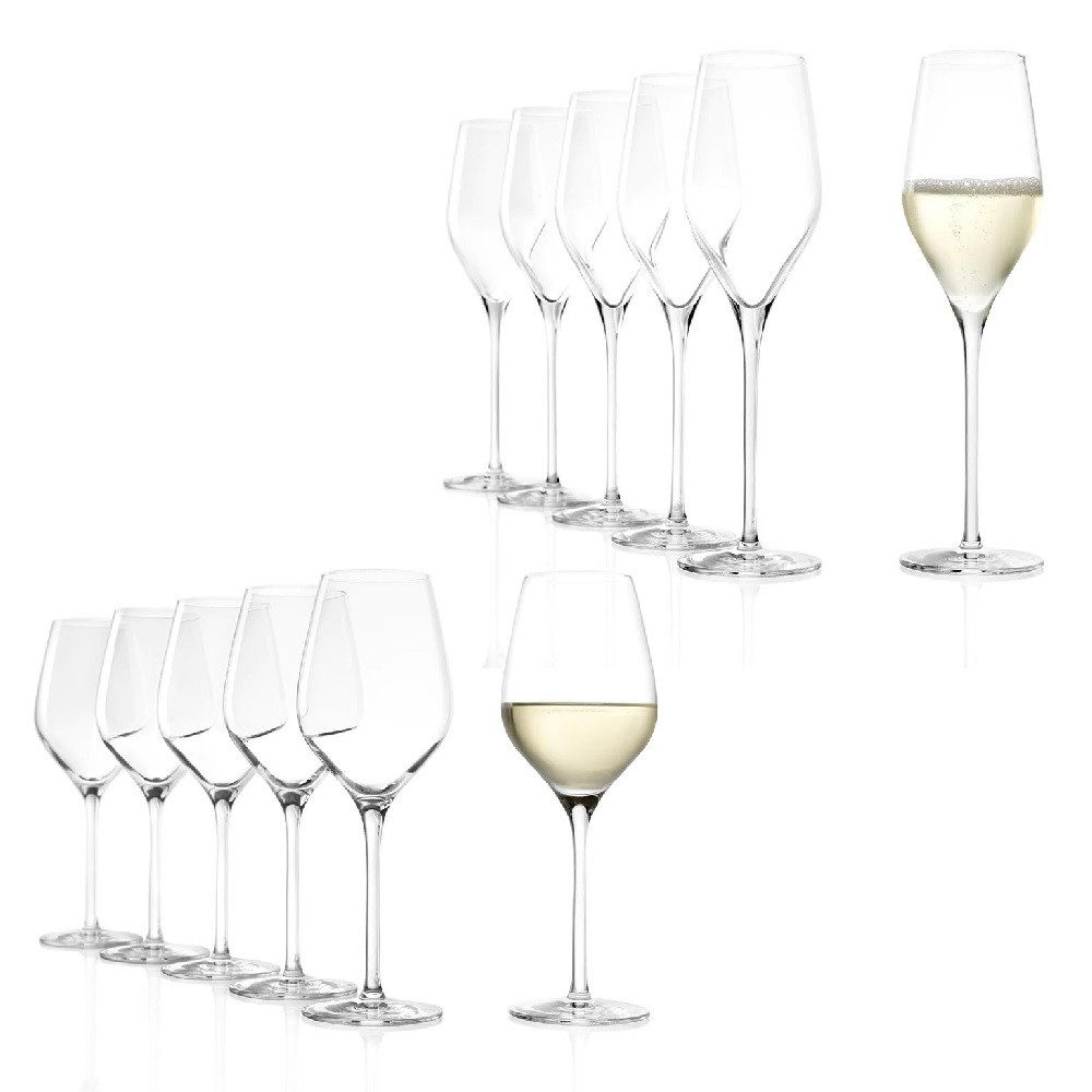 Weinglas Stölzle Lausitz Exquisit Royal Champagnerkelche/Weißweinkelche Set 12