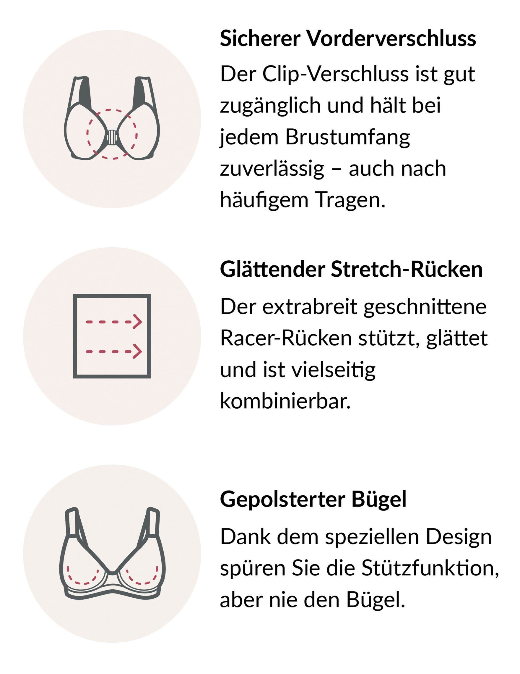 GLAMORISE WonderWire & Vorderverschluss Technologie Bügel-BH mit