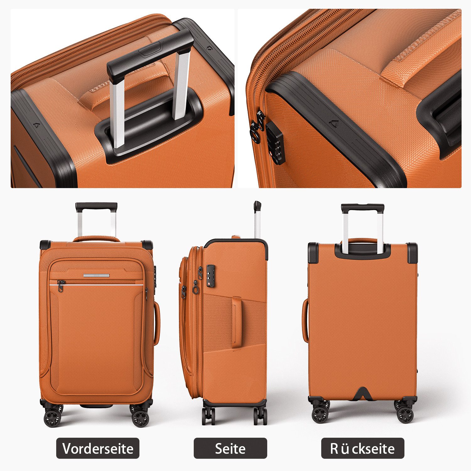 Verage Weichgepäck-Trolley Toledo Reisekoffer, S/M/L, 4 Rollen, Weichschale günstig online kaufen