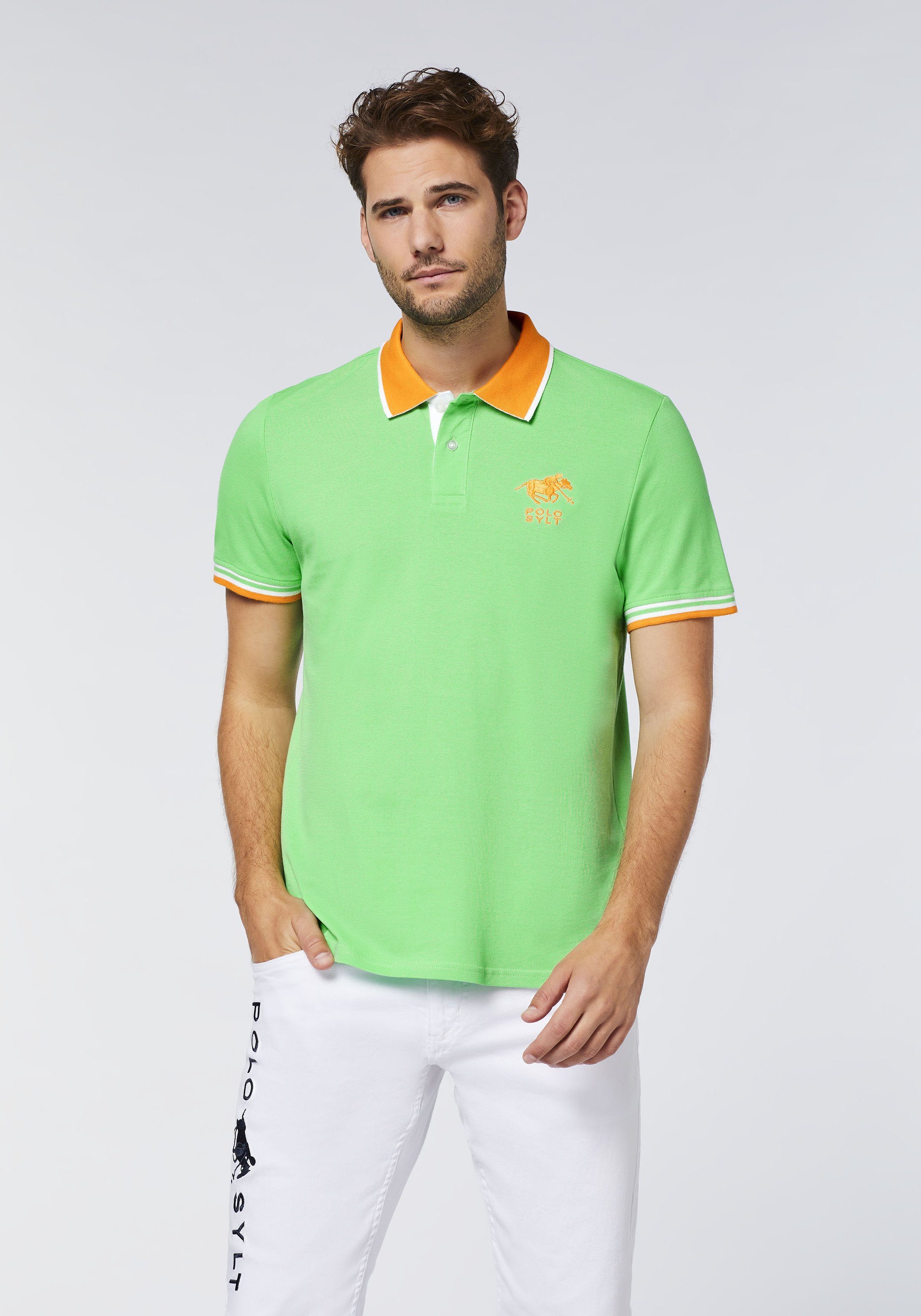 Polo Sylt Poloshirt mit Kontrast-Akzenten