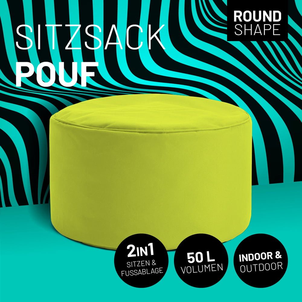 Lumaland Sitzsack Pouf 50L kompakt Hocker, günstig online kaufen