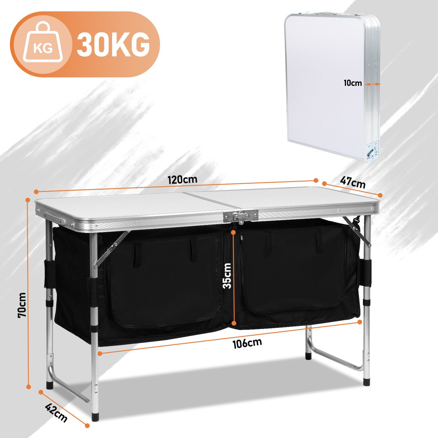 Clanmacy Campingtisch Campingschrank Campingküche Vielseitige Aufbauküche günstig online kaufen