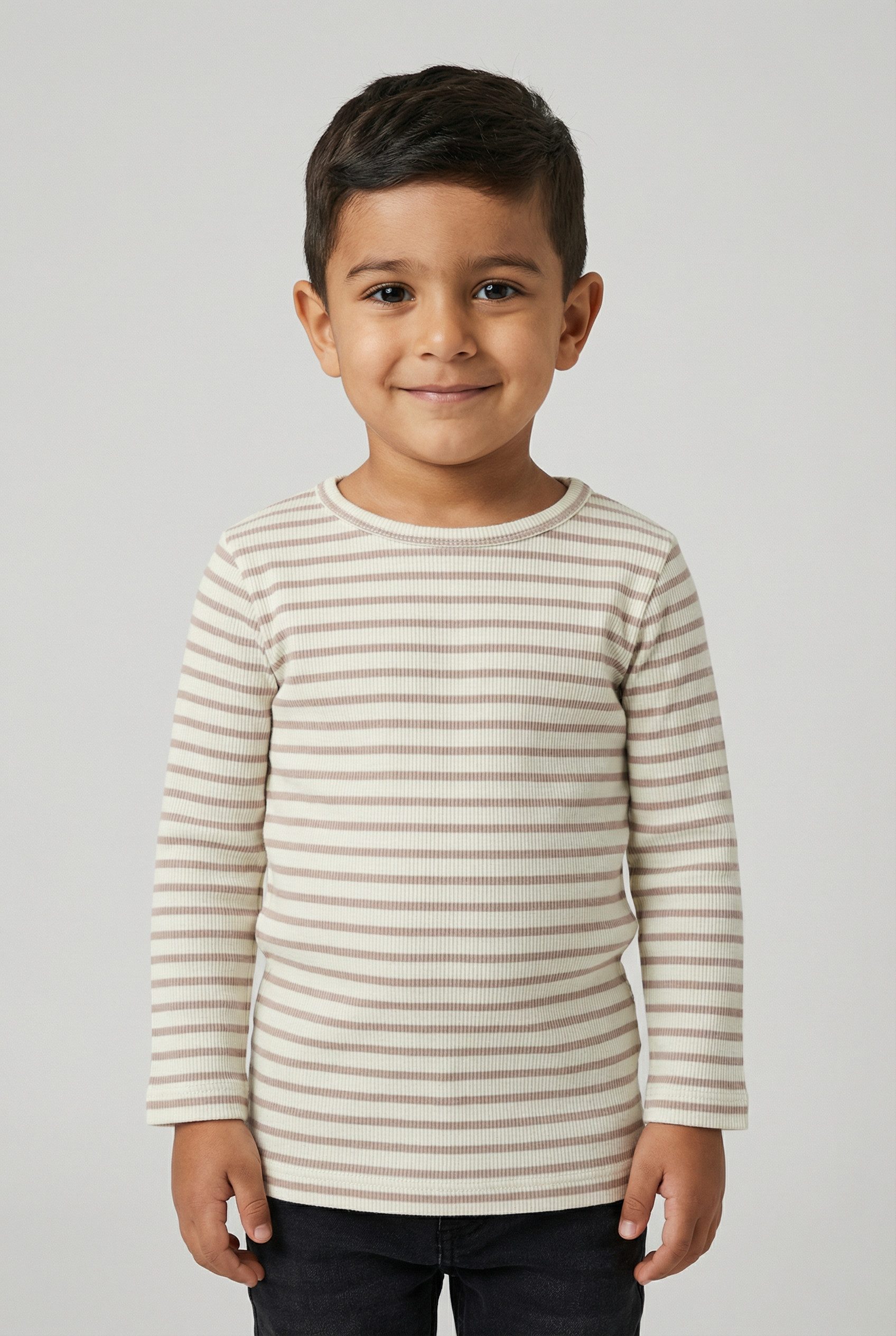 Name It Langarmshirt NMNBANI LS XSL TOP NOOS Ringel-Look in toller Rippen-Qualität