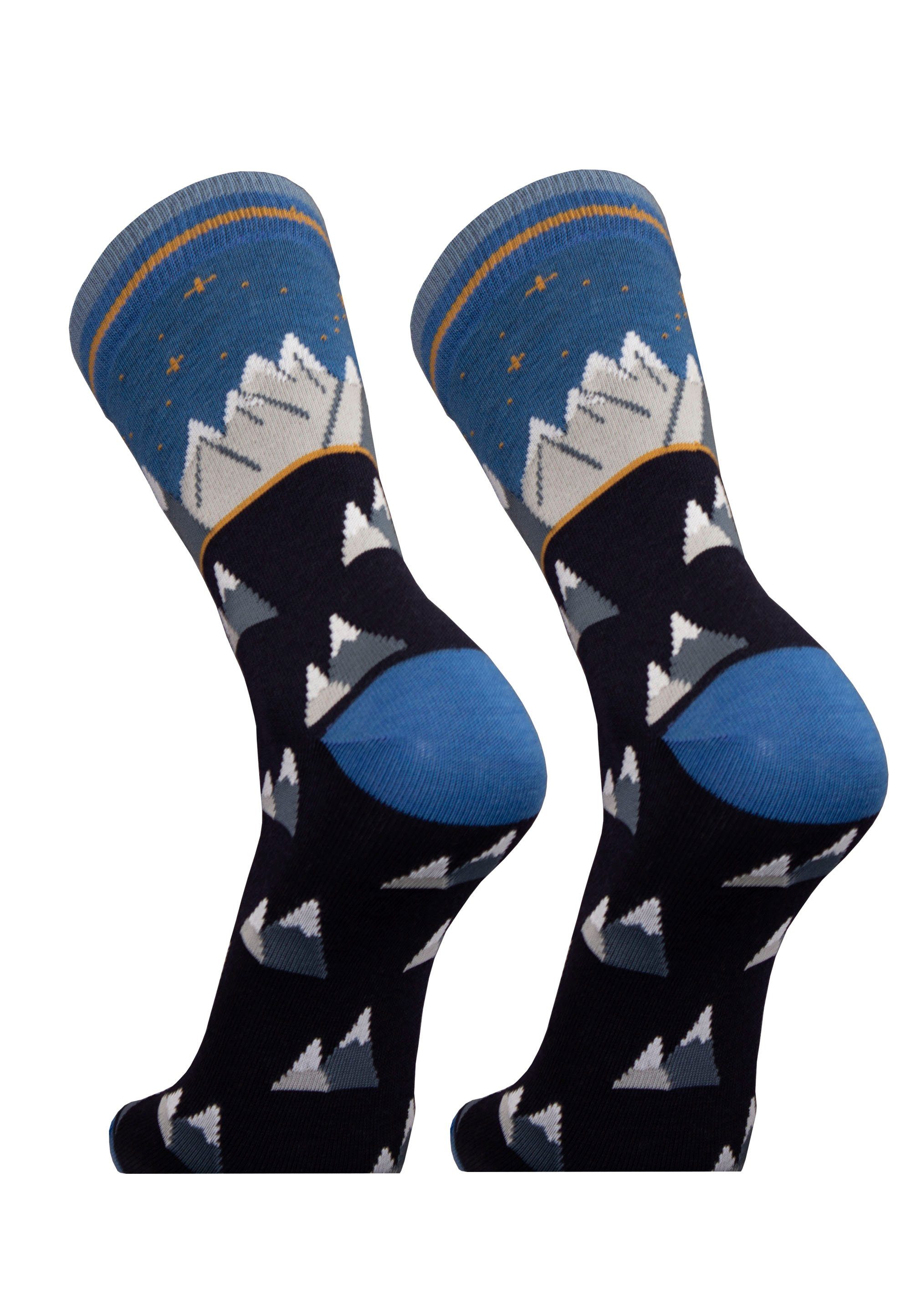 MOUNTAINS Socken in (2-Paar) UphillSport blau Qualität 2er atmungsaktiver Pack