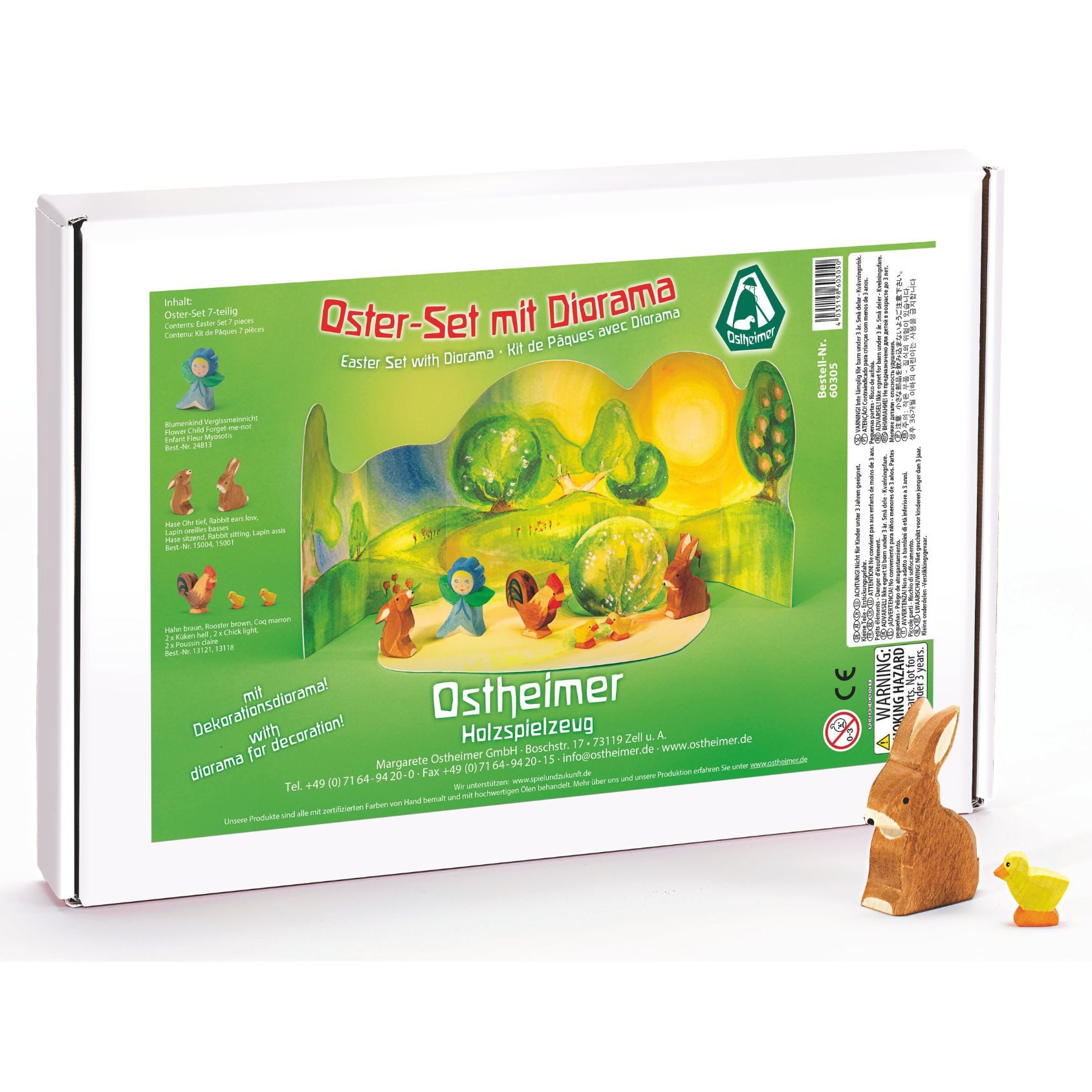 Ostheimer Spielwelt Oster Set mit Diorama 7-tlg, (Set, 7-tlg., 1), Made in Germany