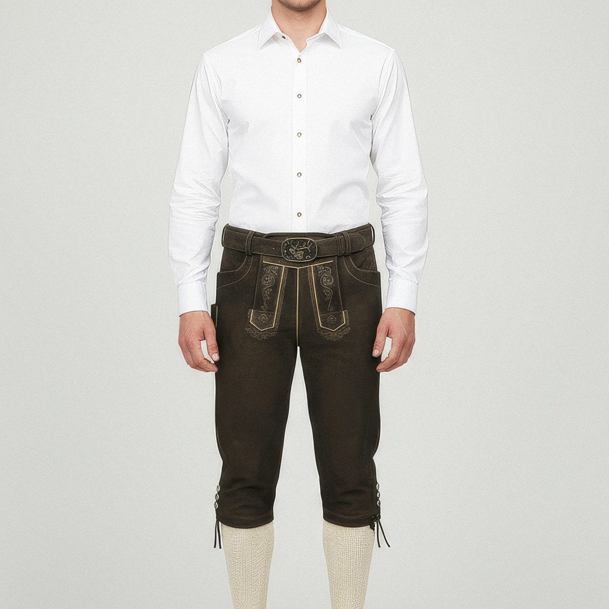 Spieth & Wensky Trachtenlederhose Manching Herren (1-tlg) Trachtenlederhose, Trachtenhose, Bayerische Lederhose, Oktoberfest