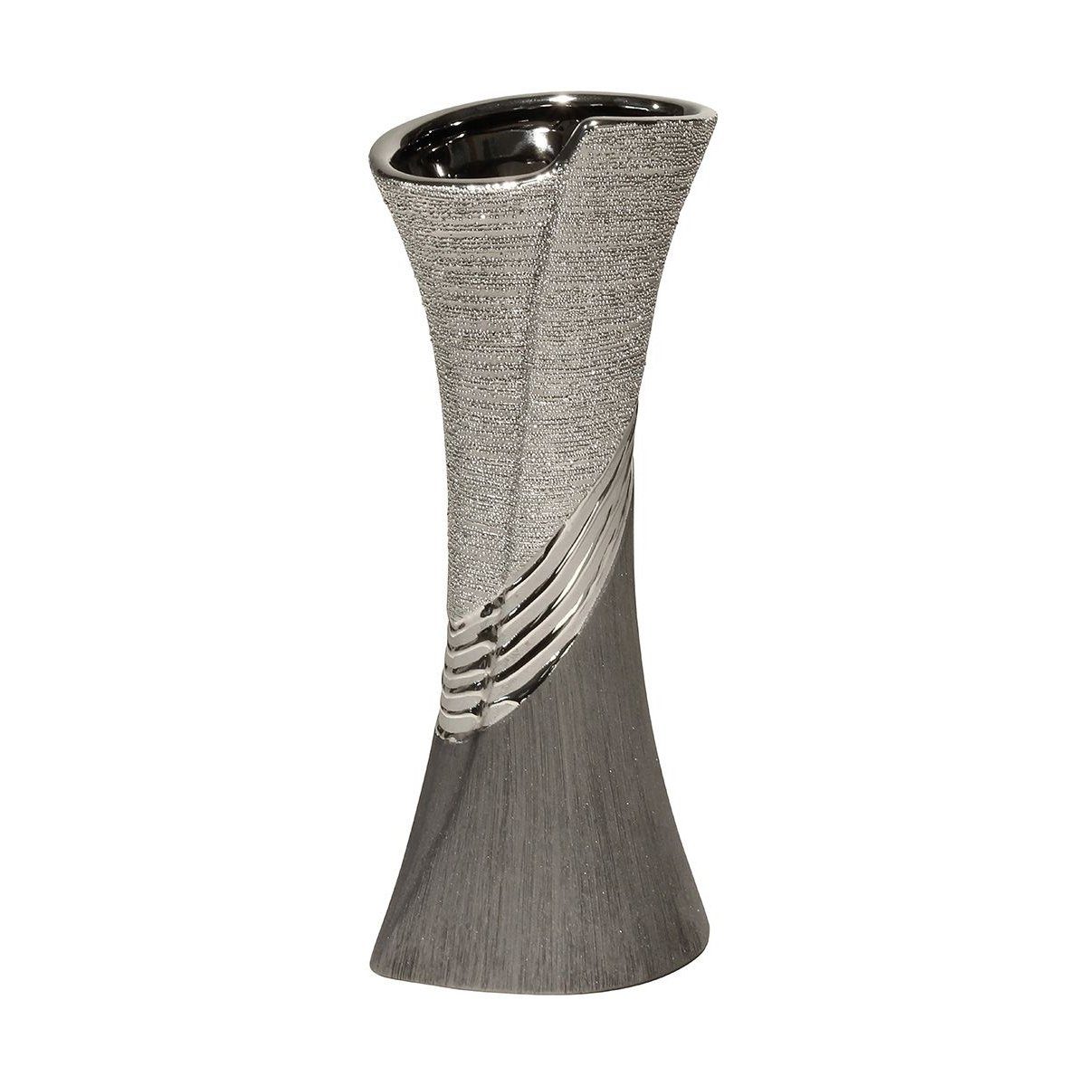 GILDE Tischvase Keramik-Vase - Gilde Blumenvase Bridgetown 19 cm - Keramik