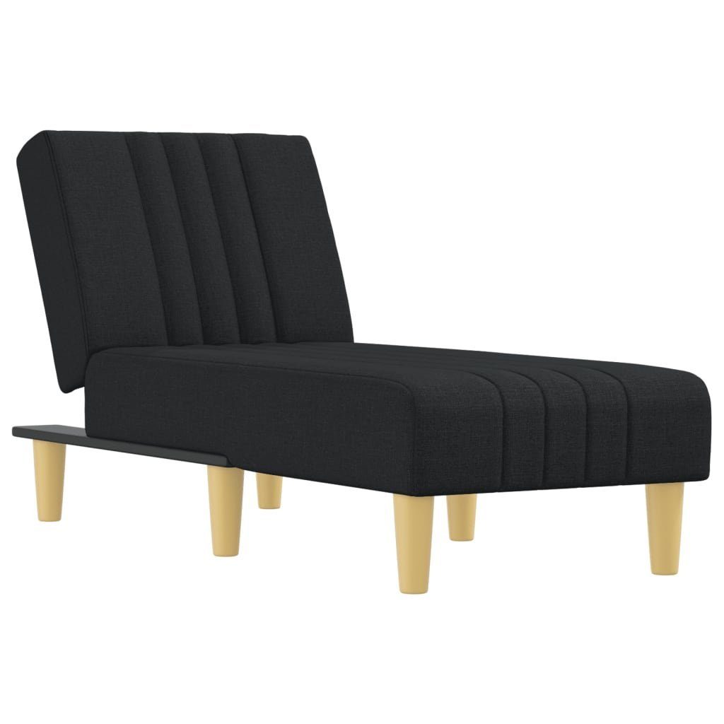 1 Chaiselongue vidaXL Schwarz Chaiselongue Teile Stoff,