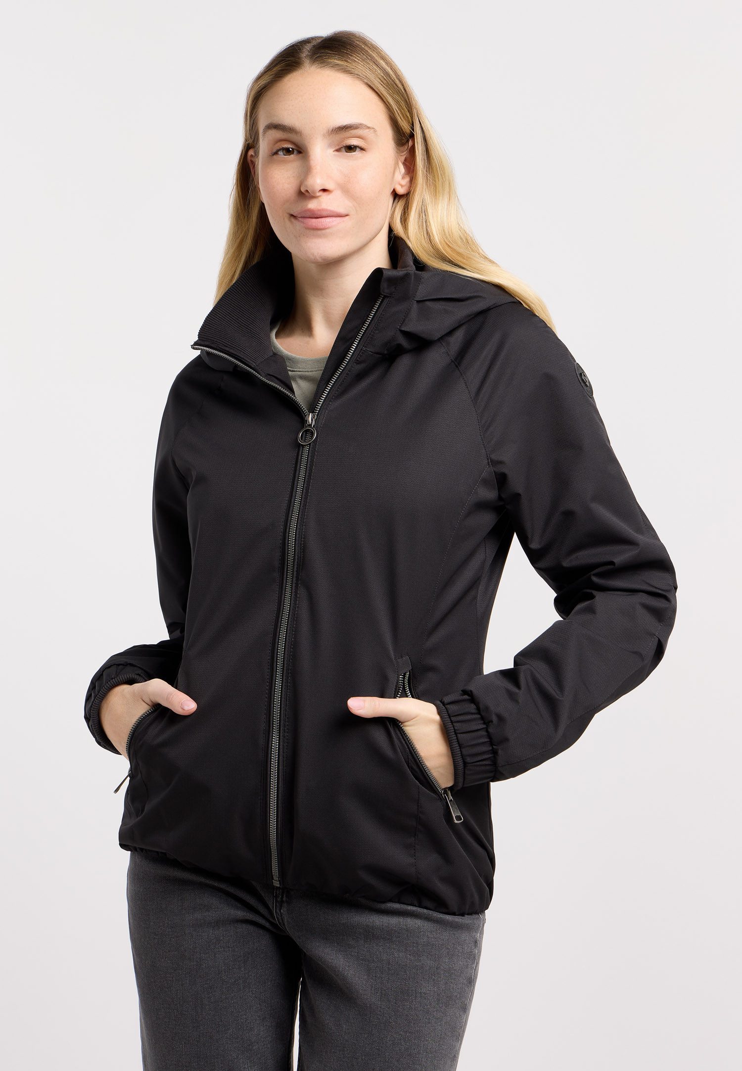 Ragwear Outdoorjacke DIZZIE Wasserabweisend mit Kordelzug am Saum und Reißverschlusstaschen