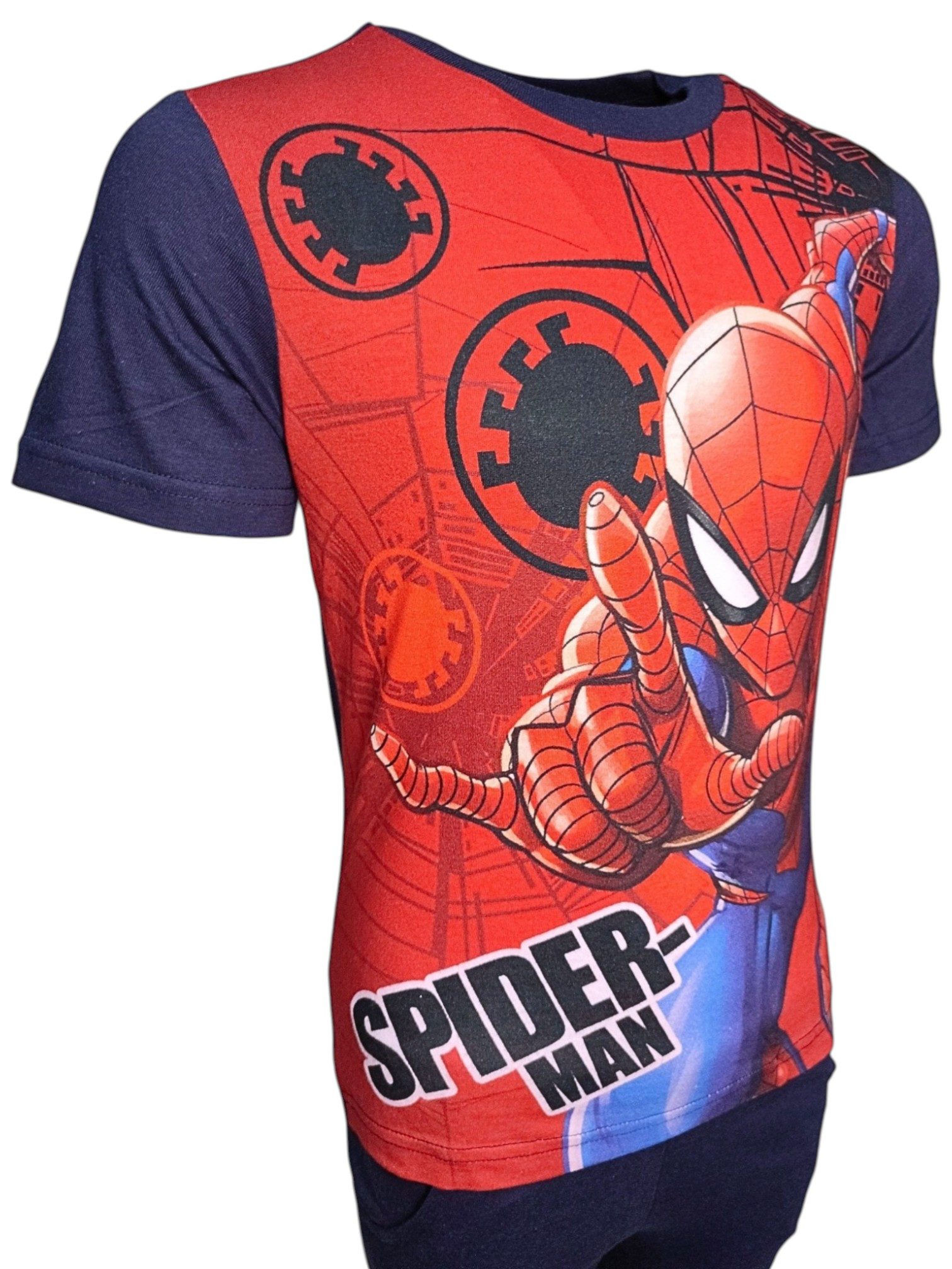 Spiderman Schlafanzug Marvel (2 tlg) Jungen Set T-Shirt & Kurze Hose Gr. 98