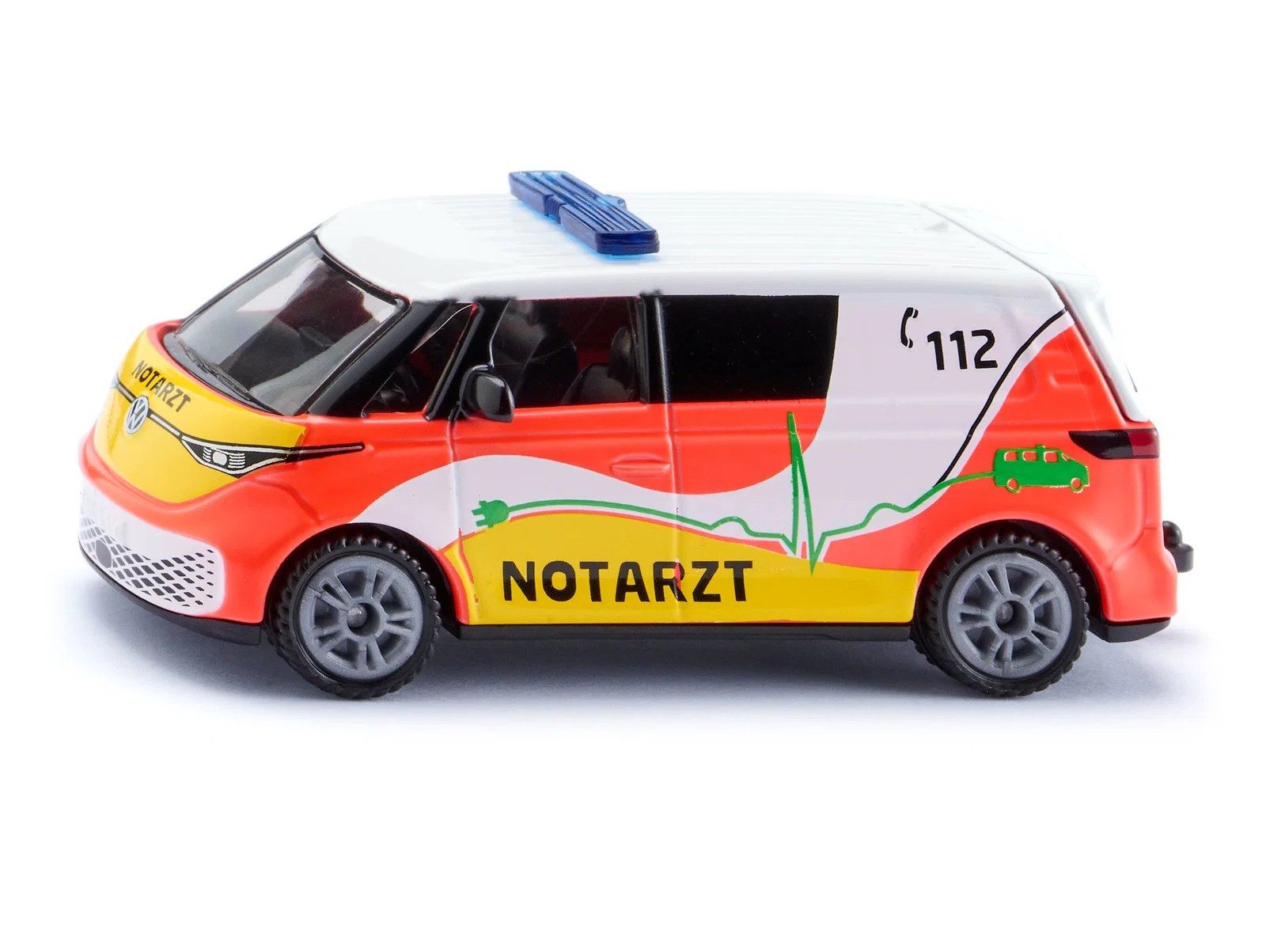 Siku Spielzeug-Auto VW ID.Buzz Krankenwagen Rettungsfahrzeug Metallmodell, (1-tlg)