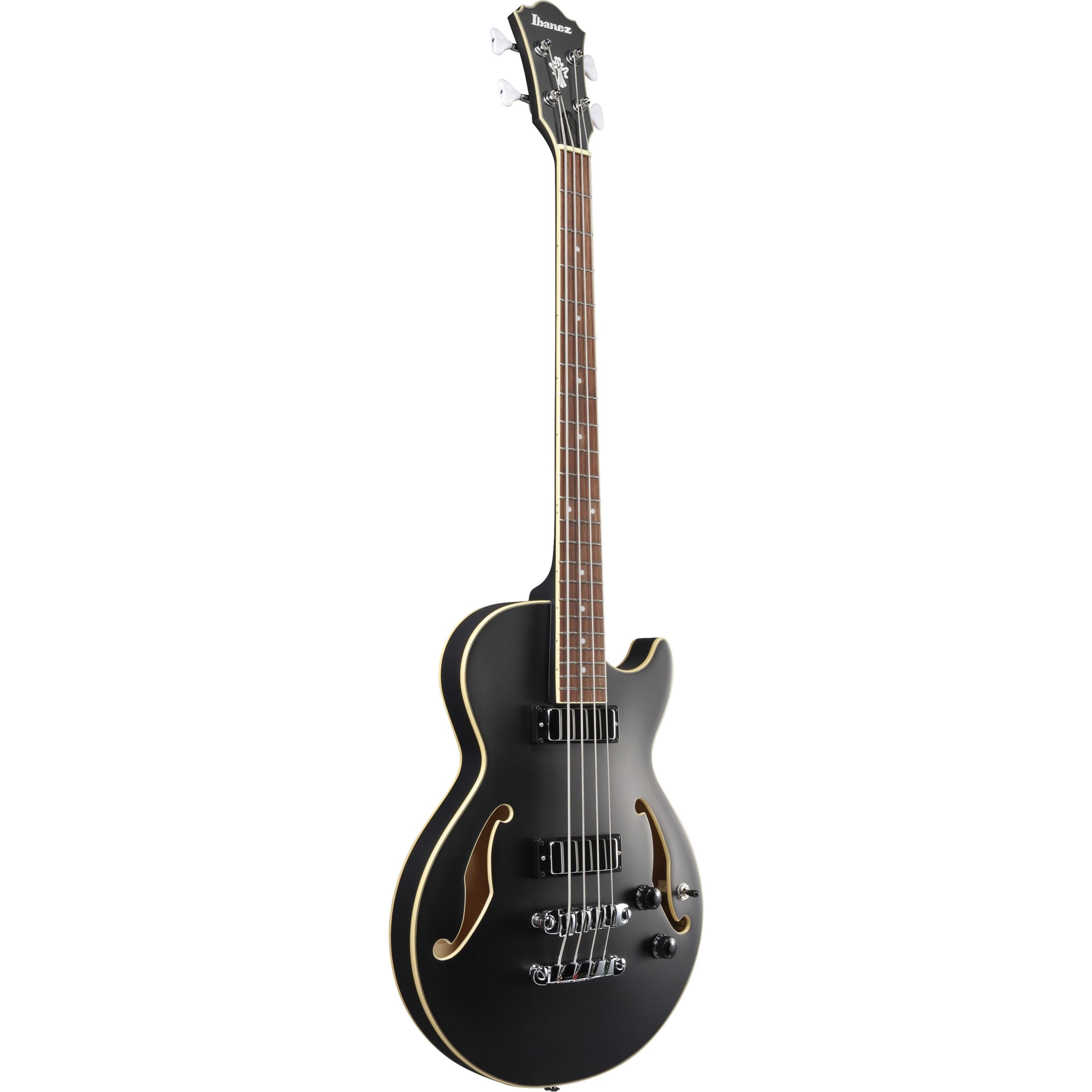 Ibanez Halbakustik-Bass, Halbakustik-Bässe, Halbakustik-Bässe für Rechtshänder, Artcore AGB200-BKF Black Flat - Rechtshänder Halbakustik-Bass