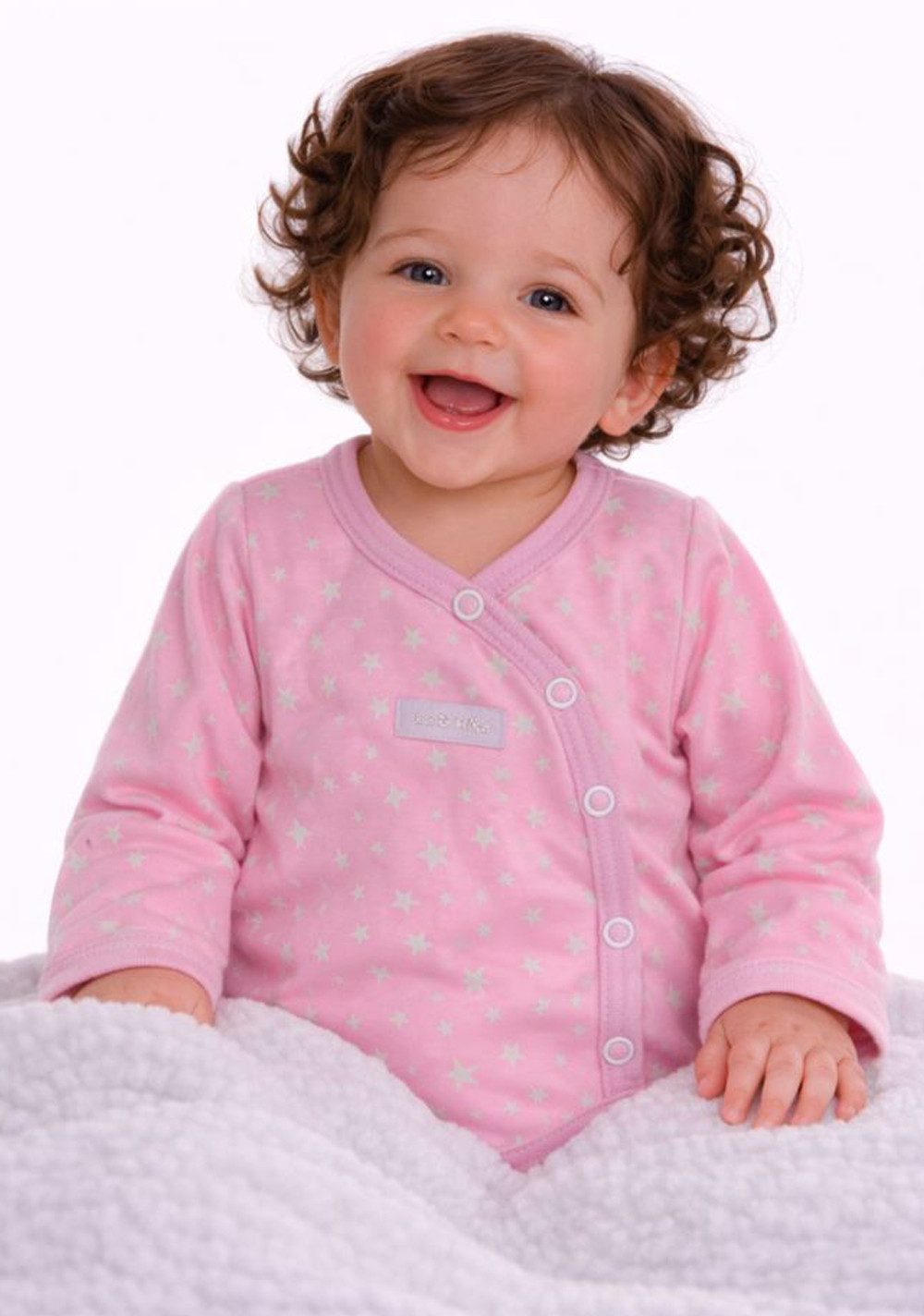 La Bortini Wickelbody Baby Body mit Kratzschutz Langarmbody in Rosa aus reiner Baumwolle, 44 50 56 62 68 74 80 86 92 98