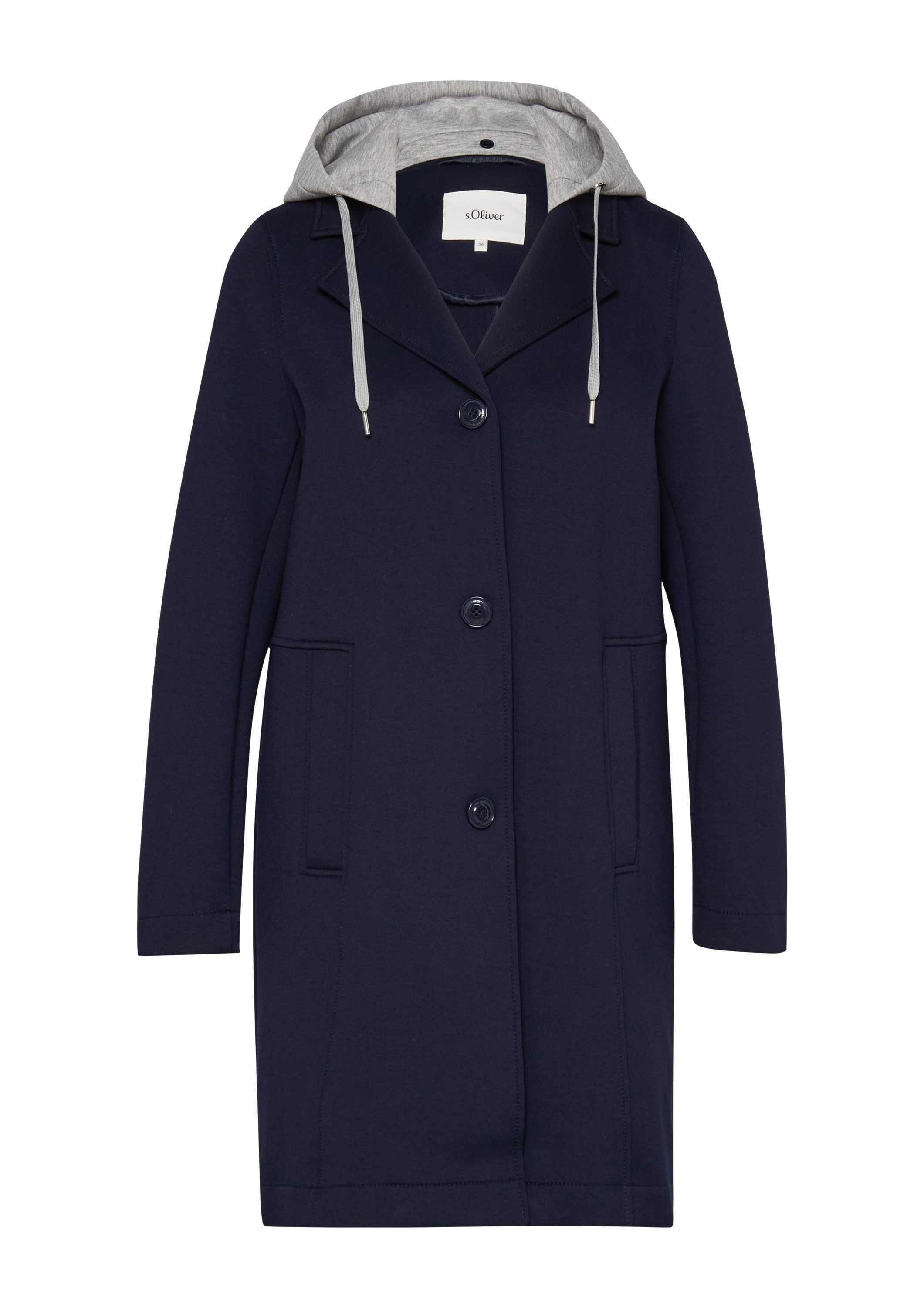 s.Oliver Funktionsmantel Outdoor-Mantel Scuba-Mantel mit abnehmbarer Kapuze günstig online kaufen
